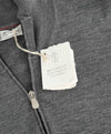 $1,095 BRUNELLO CUCINELLI - *CASHMERE/Wool* Gray Zip Sweater- 40US (50EU) (L)