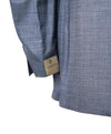 $2,095 CANALI - Steel Blue Textured Notch Lapel Blazer - 46R US