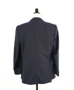 $2,095 CANALI - Blue/Rust Textured Check Plaid Notch Lapel Blazer - 44R US