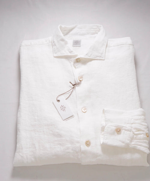 $495 ELEVENTY - *PREMIUM LINEN* MOP Button Button Down Shirt - L (41 / 16)