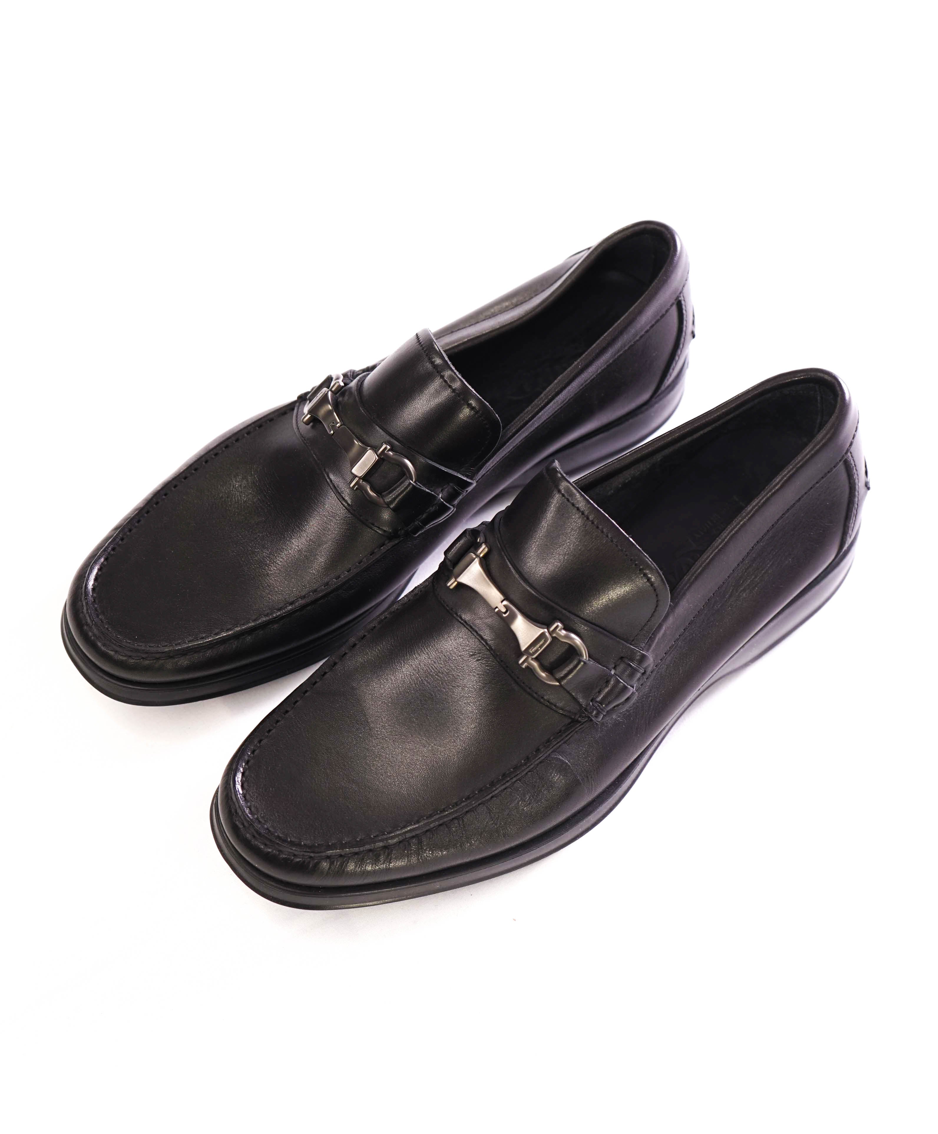 $930 SALVATORE FERRAGAMO - *XTRA LIGHT SOLE* Black Lug Sole Loafer - 7.5 EEE