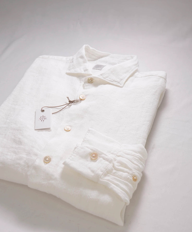 $495 ELEVENTY - *PREMIUM LINEN* MOP Button Button Down Shirt - L (41 / 16)