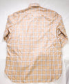 $495 ELEVENTY - Cotton Brown White Windowpane Check Dress Shirt - M