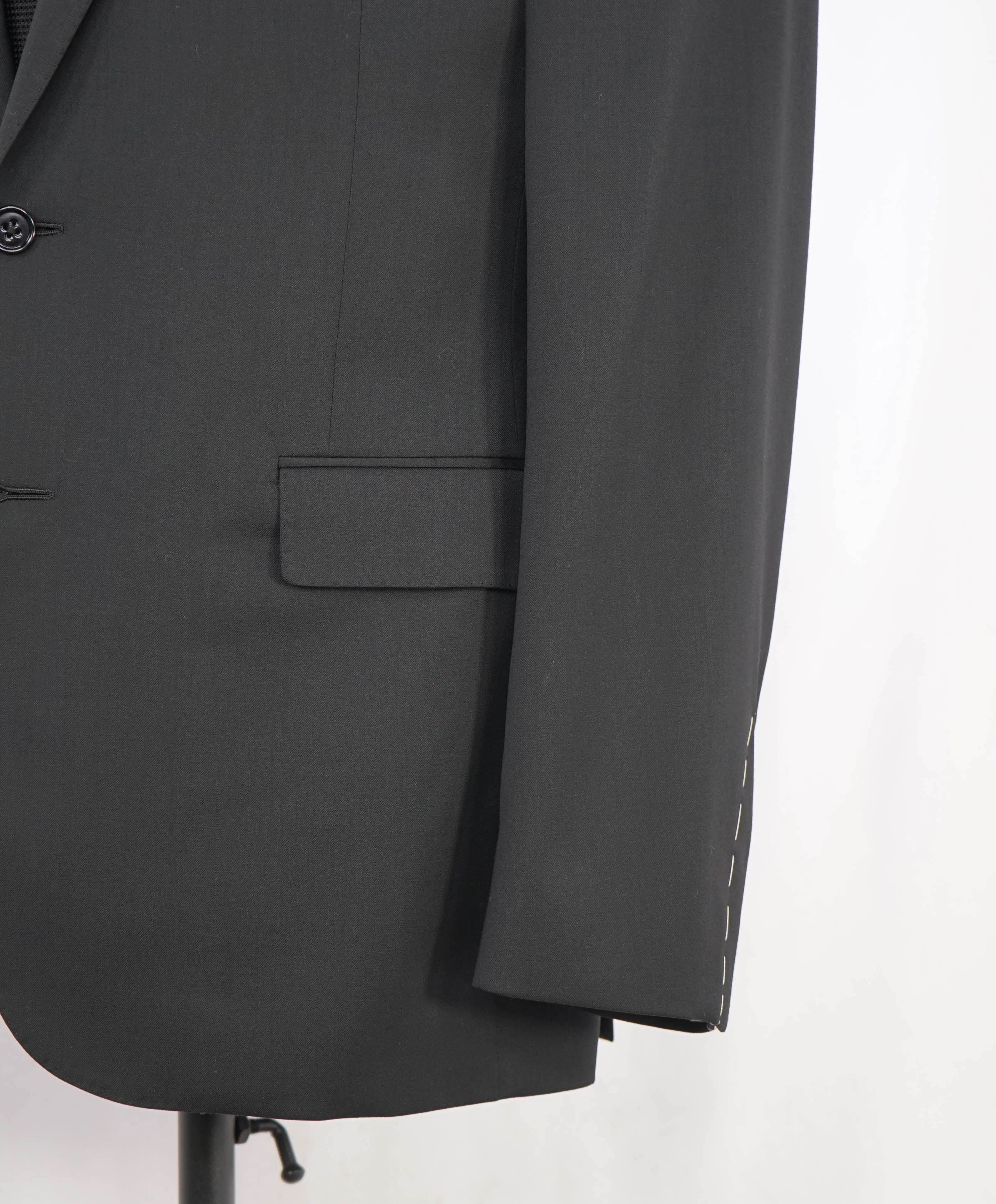 RALPH LAUREN PURPLE LABEL - Solid Black Doug 2-Btn *CLOSET STAPLE* Suit - 40R