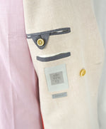 $1,795 ELEVENTY - Patch Pocket Ivory COTTON/LINEN Double-Breasted SUIT - 40US