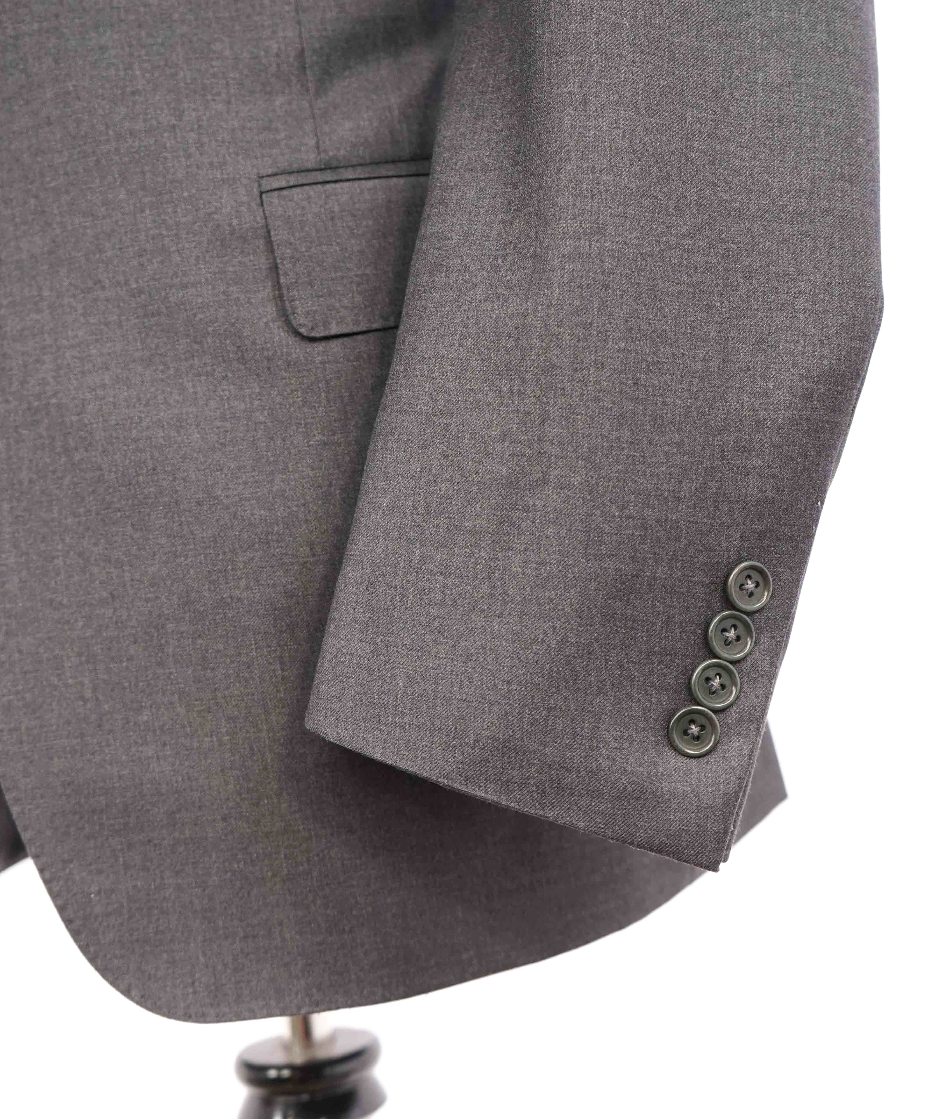 $1,895 CANALI - Solid Gray *Closet Staple* 2-Btn Notch Wool Blazer - 44R