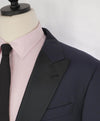 $2,195 EMPORIO ARMANI - “G LINE” NAVY Textured Peak Lapel 130's Tuxedo Suit - 50L US