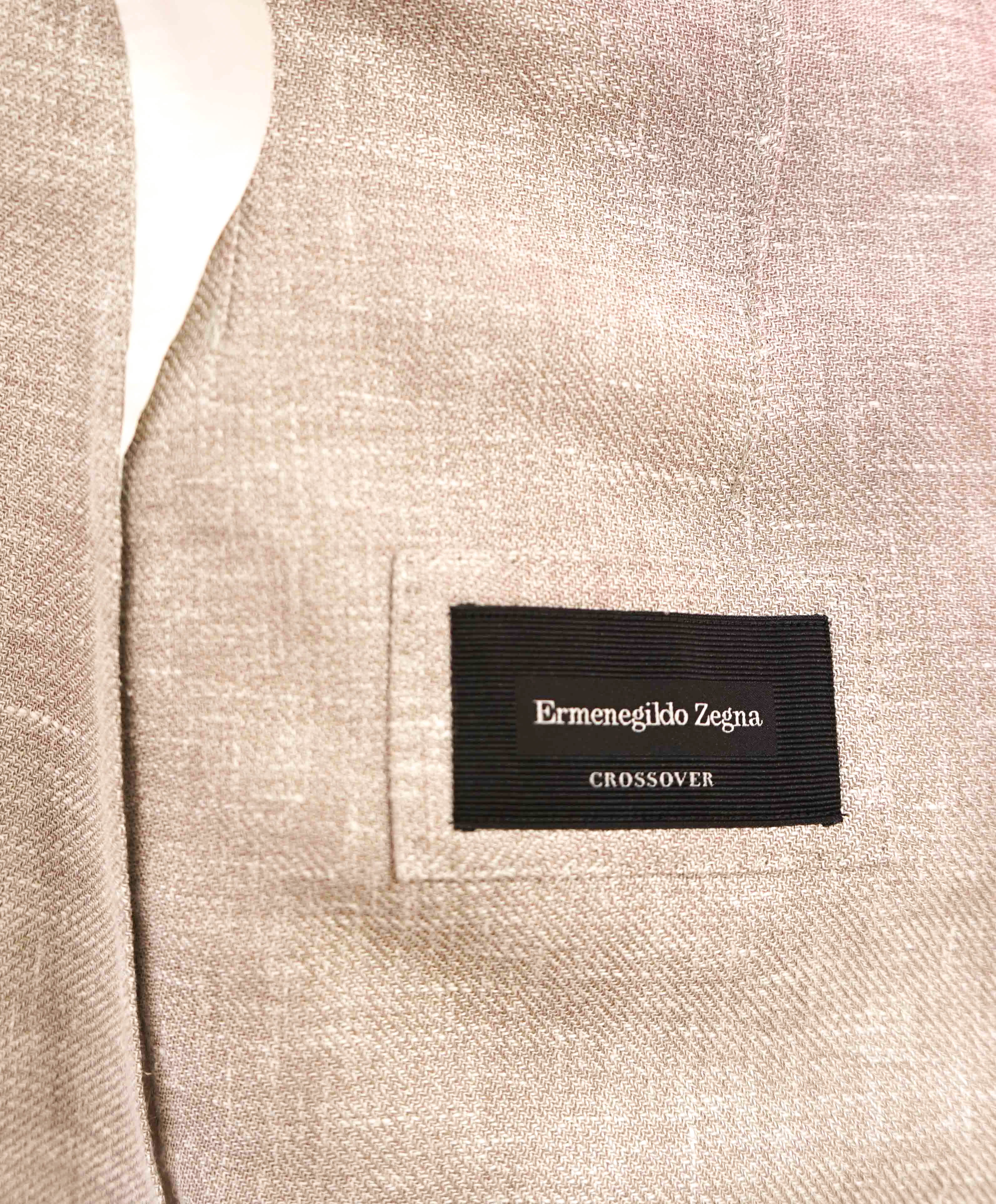 $2,695 ERMENEGILDO ZEGNA - *Crossover* Wool/Silk/Linen Blazer - 44R