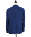 $2,995 ISAIA - Blue Patch Pocket BOUCLE MOP Button Blazer - 46R