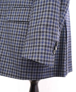 $2,995 ISAIA - Blue/Gray Check "Nuova Base S" 120's Blazer - 46L