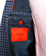 $2,995 ISAIA - Blue/Gray Check "Nuova Base S" 120's Blazer - 46L