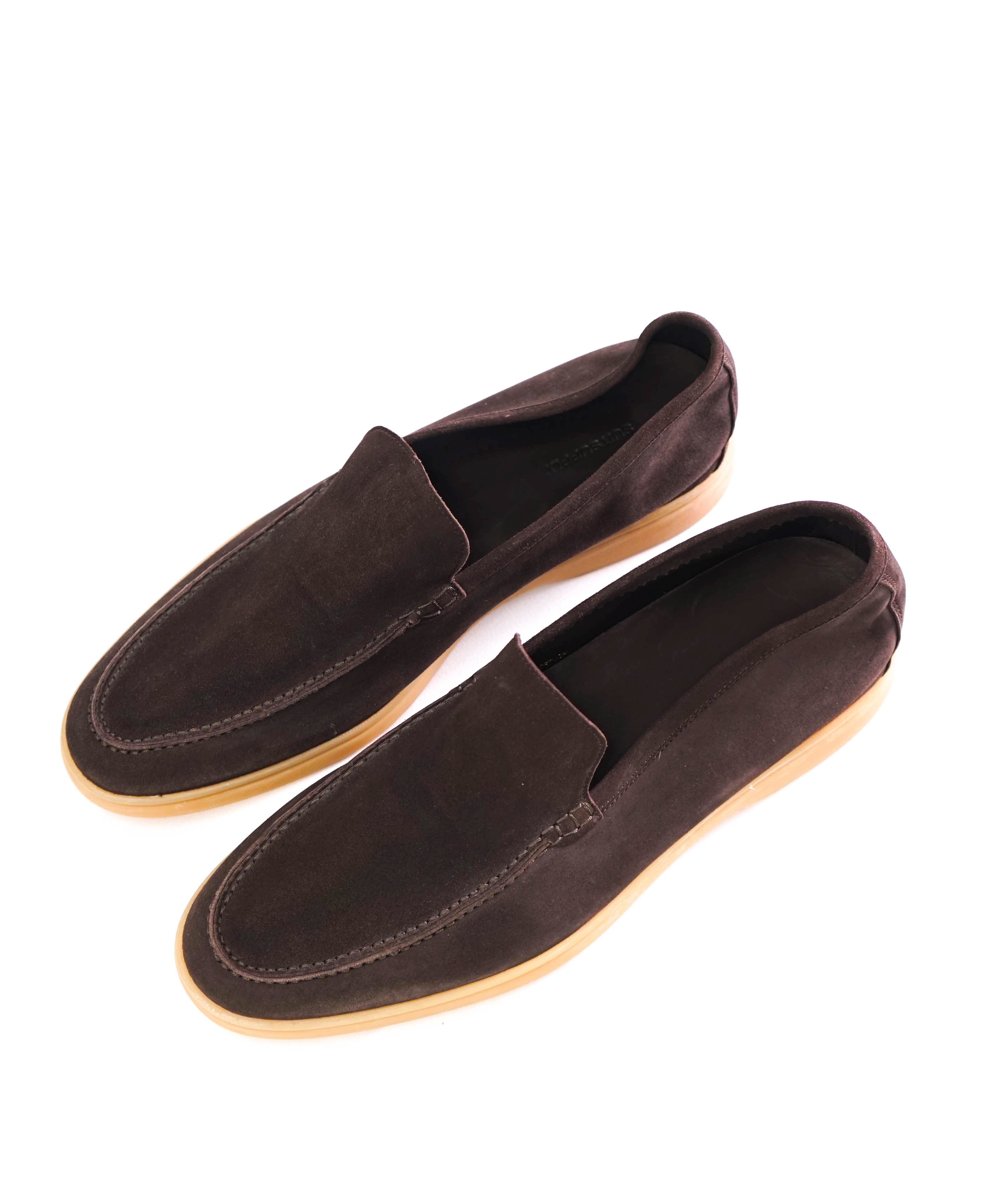 $329 SUITSUPPLY - Brown *SUMMER WALK* Suede Almond Toe Loafer- 10 US (43EU)