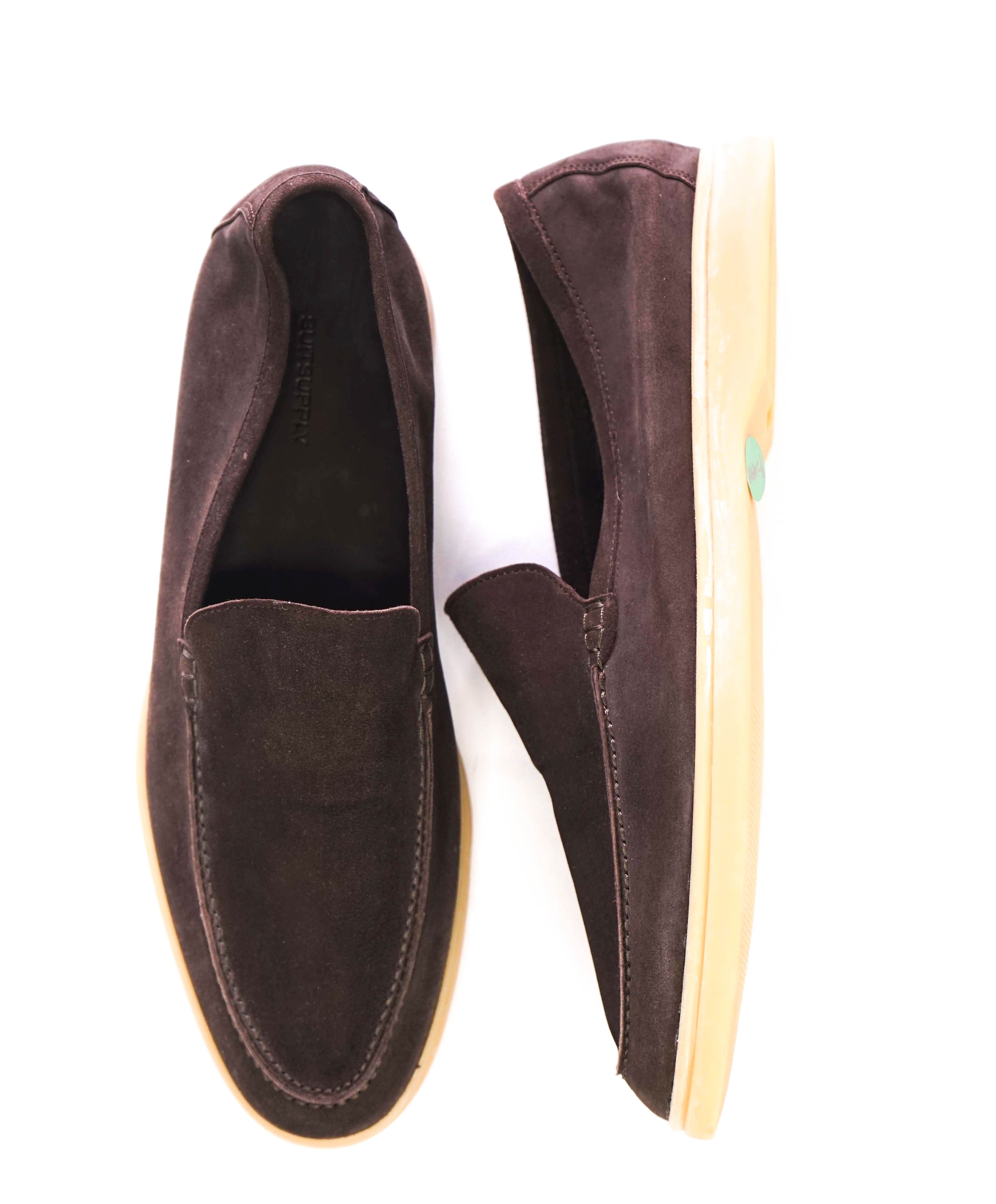 $329 SUITSUPPLY - Brown *SUMMER WALK* Suede Almond Toe Loafer- 10 US (43EU)