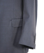 $1,895 CANALI - Textured Blue Check Notch Lapel Blazer - 46R US