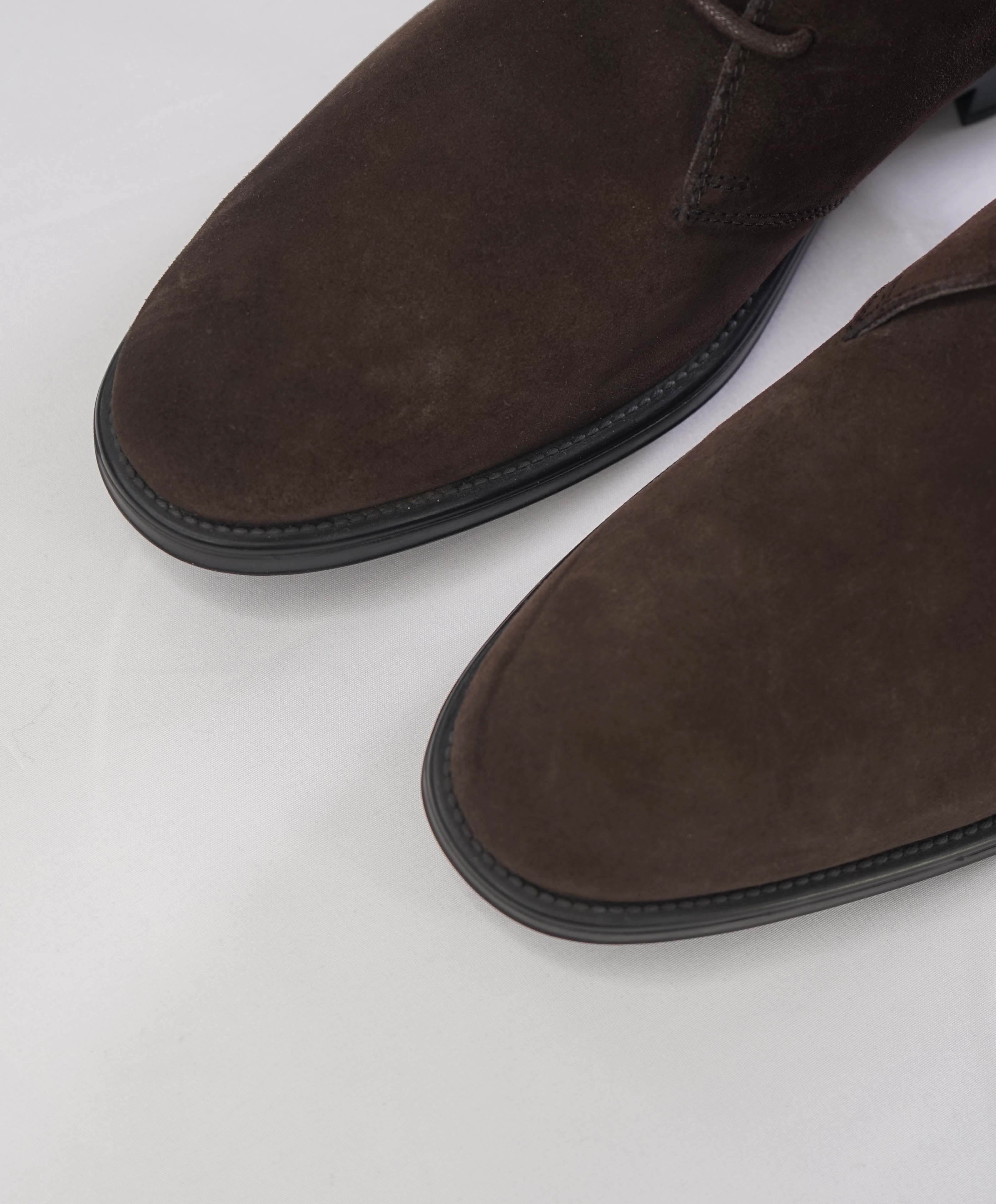 TOD’S - Supple Suede "POLACCO GOMMA" Logo Brown Chukka Boot - 7.5 US (6.5 T)