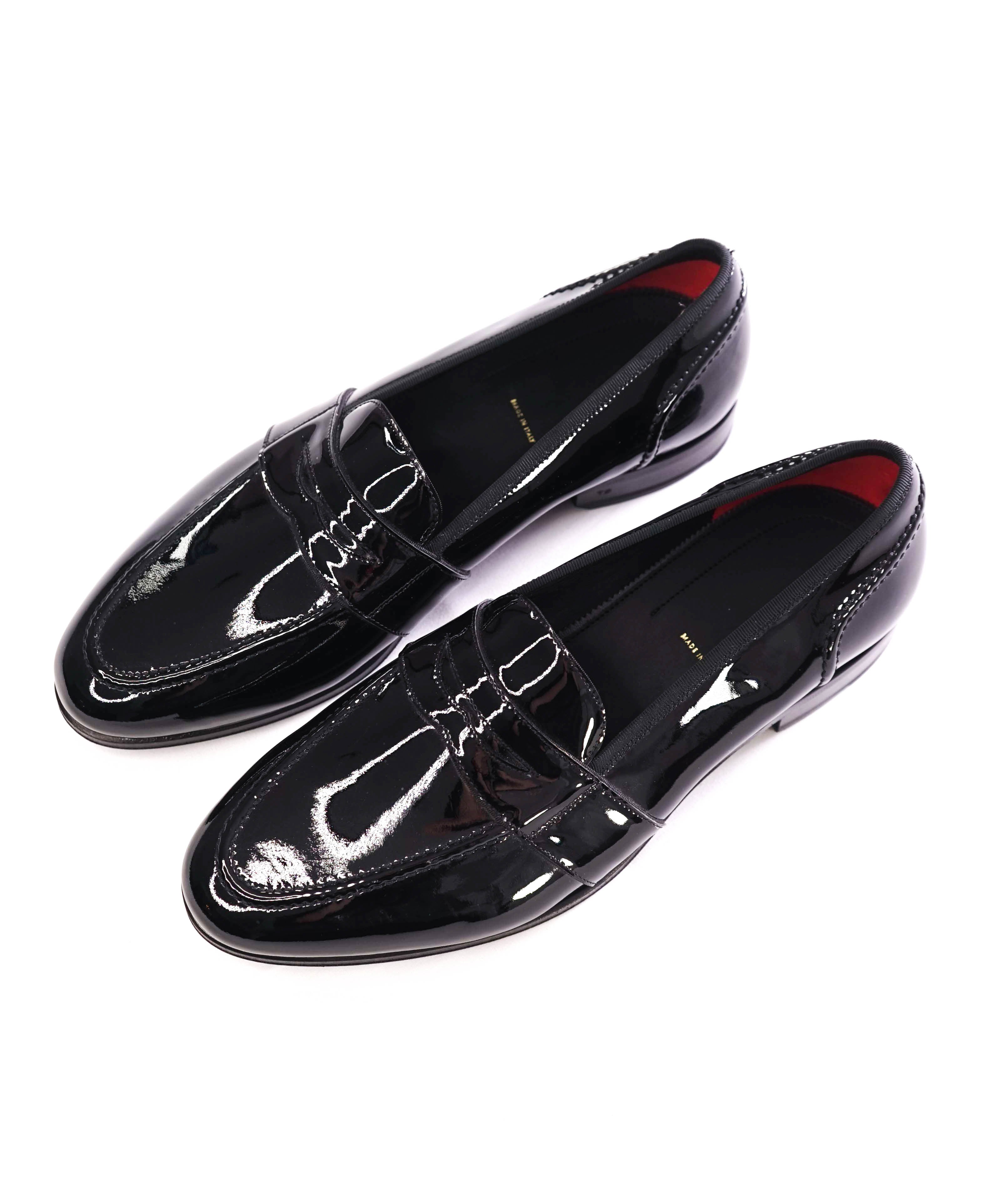 $1,790 TOM FORD - Black PATENT LEATHER Tuxedo Dress Loafers - 9 US (8.5 Tom Ford)