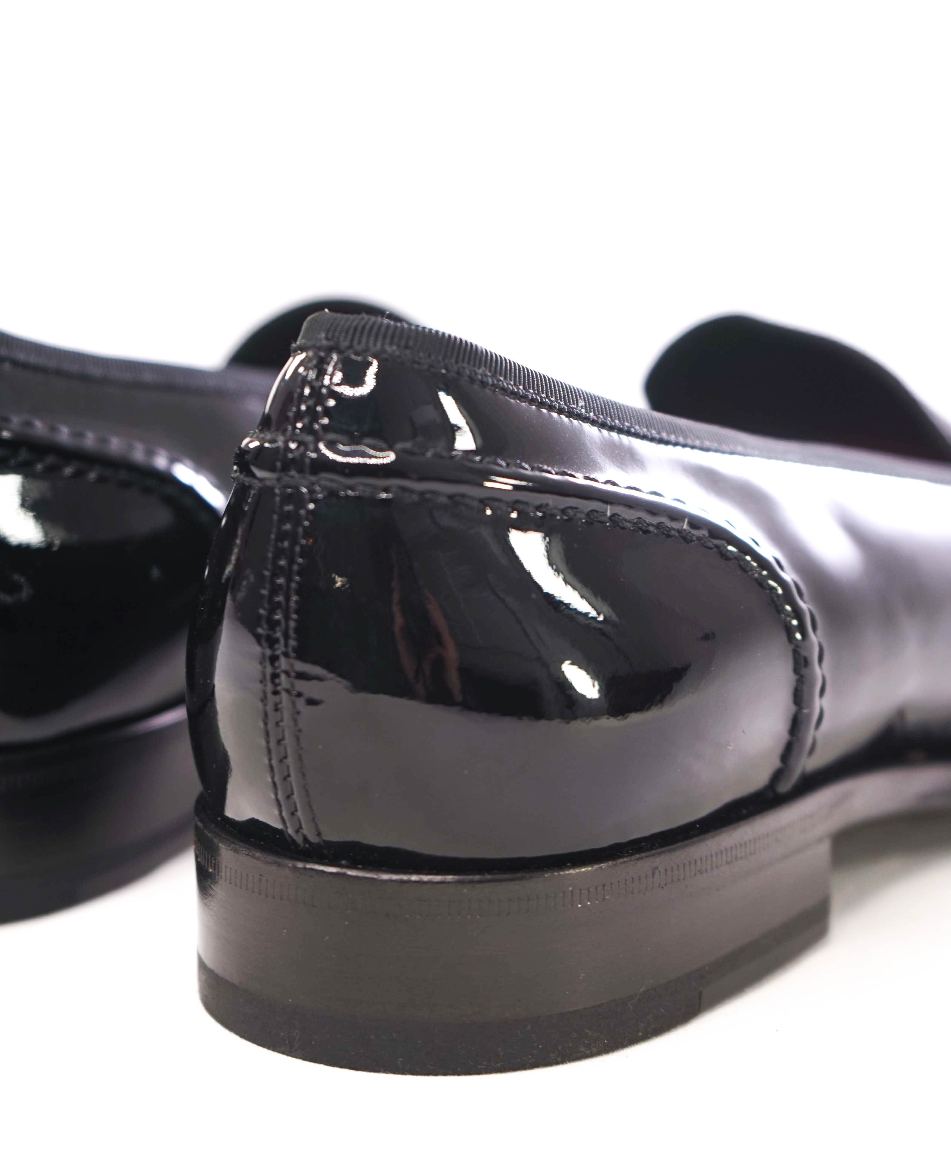 $1,790 TOM FORD - Black PATENT LEATHER Tuxedo Dress Loafers - 9 US (8.5 Tom Ford)