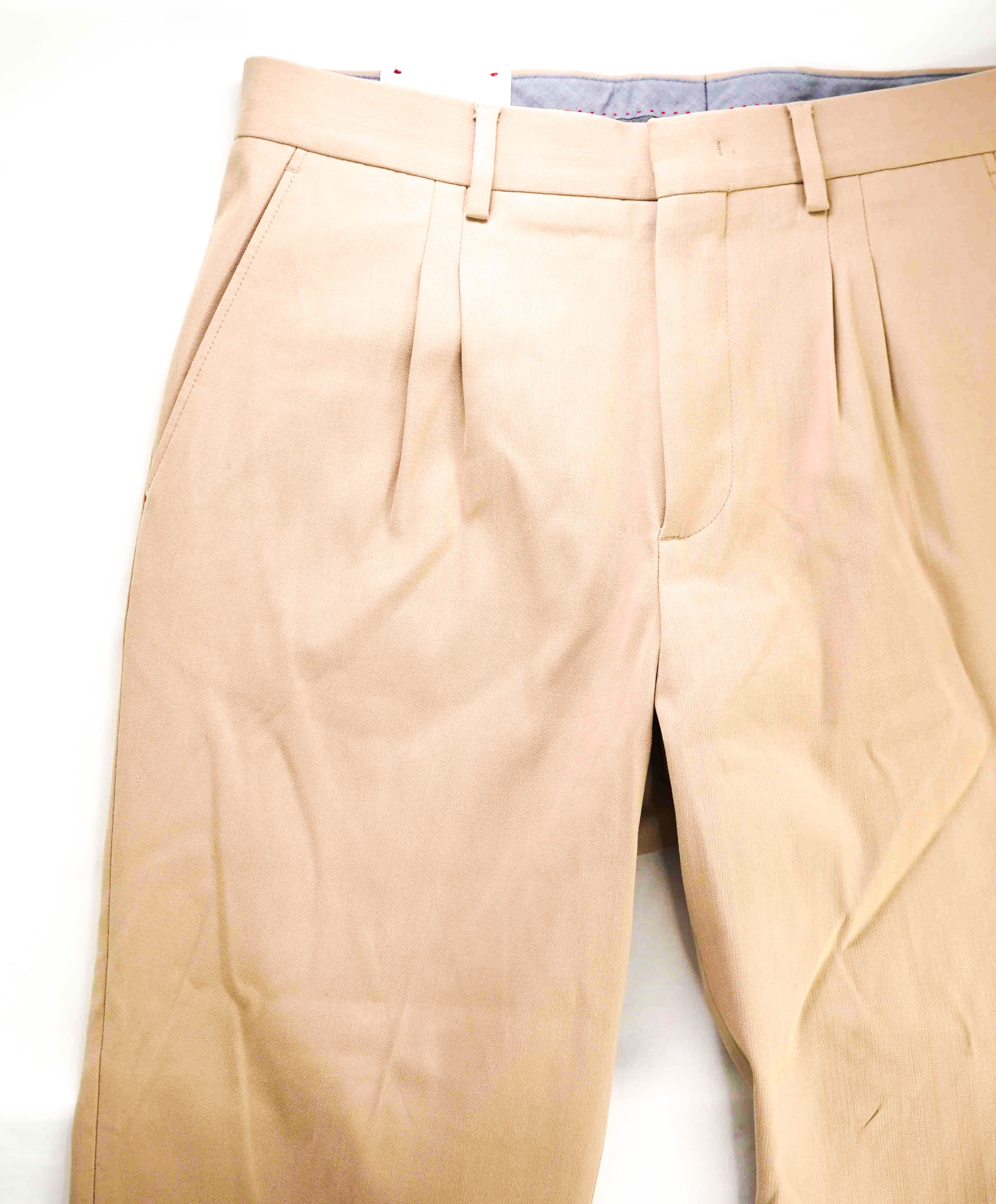 $695 ELEVENTY - Cotton/Elastane PERFORMANCE Cuffed Beige Dress Pants- 33W