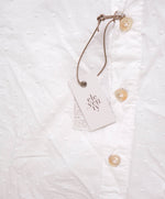 $395 ELEVENTY - White *POPOVER* Polka Dot Textured Button Dress Shirt - XL (42) (16.5)