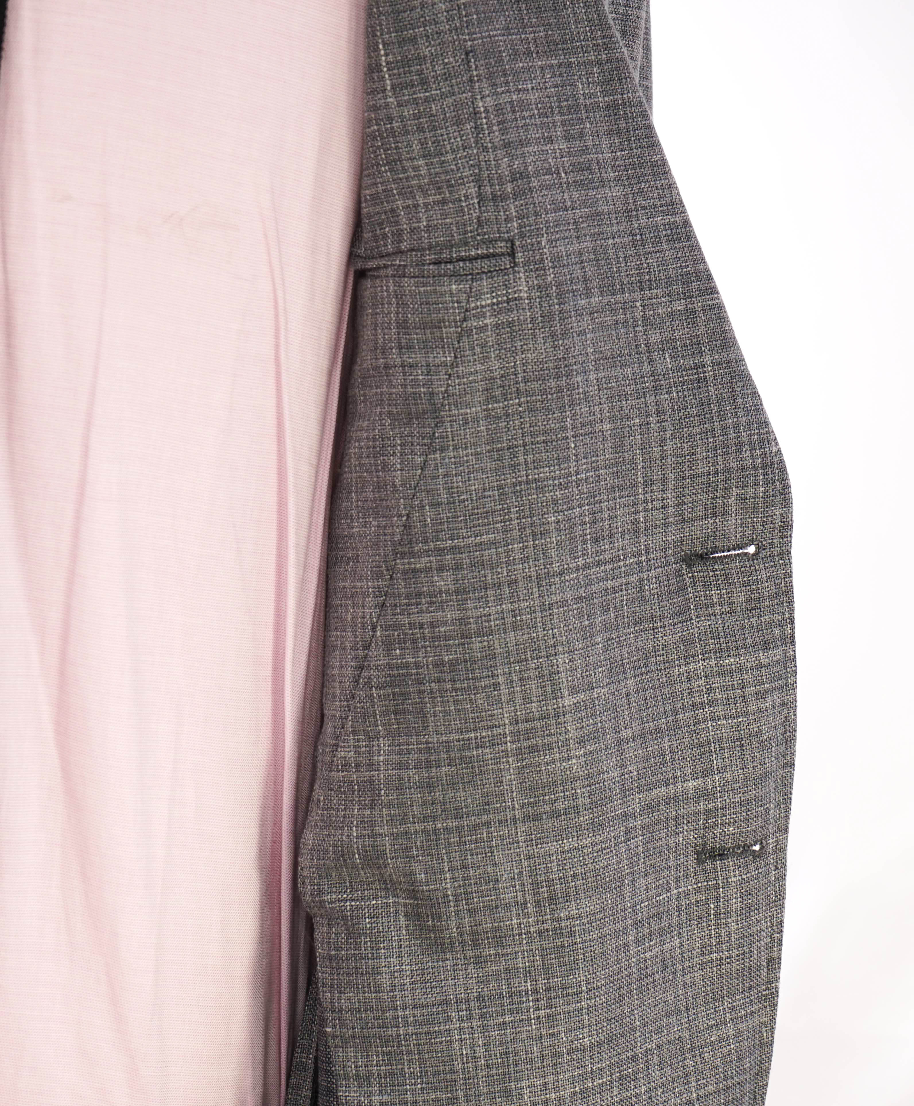 $1,895 CANALI - "KEI" Gray Wool/Silk/Linen Unlined Summer Wool Blazer - Fits 40R (52EU)