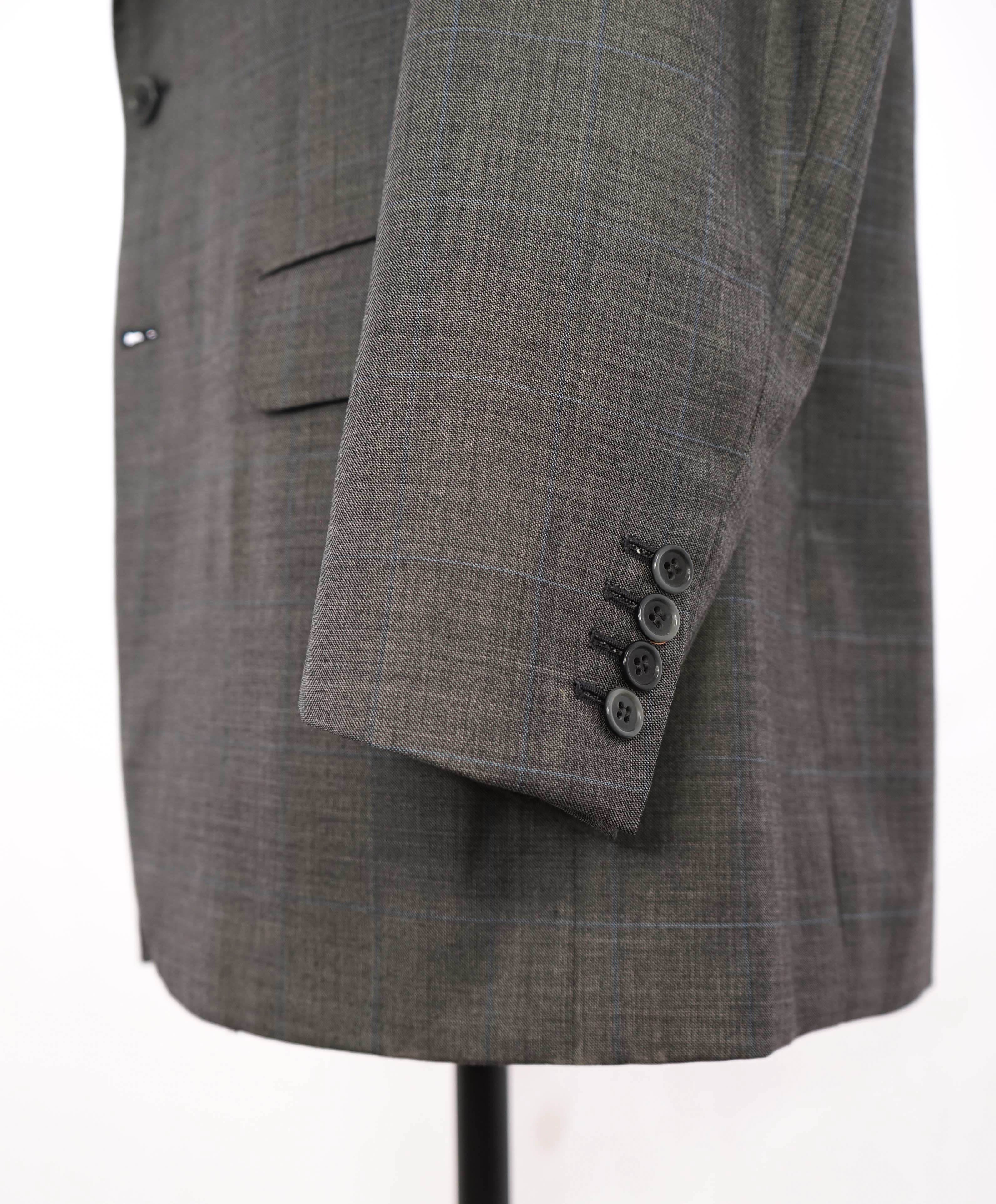 $4,800 BRIONI - Gray/Blue Check Hand Made Italy Blazer- 41S US