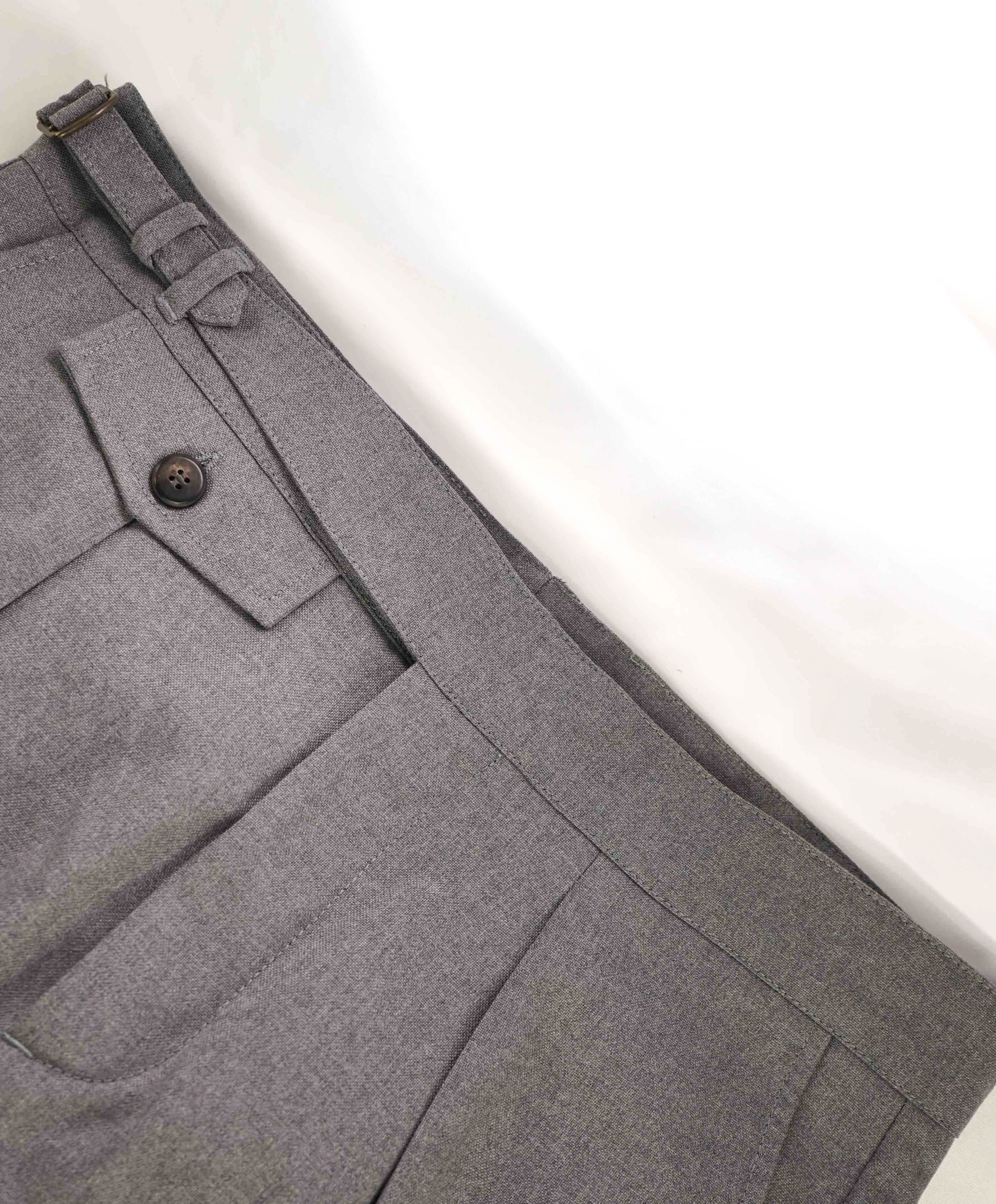 $695 ELEVENTY - *SIDE TAB* WOOL Belted Neapolitan Dress Pant- 33W