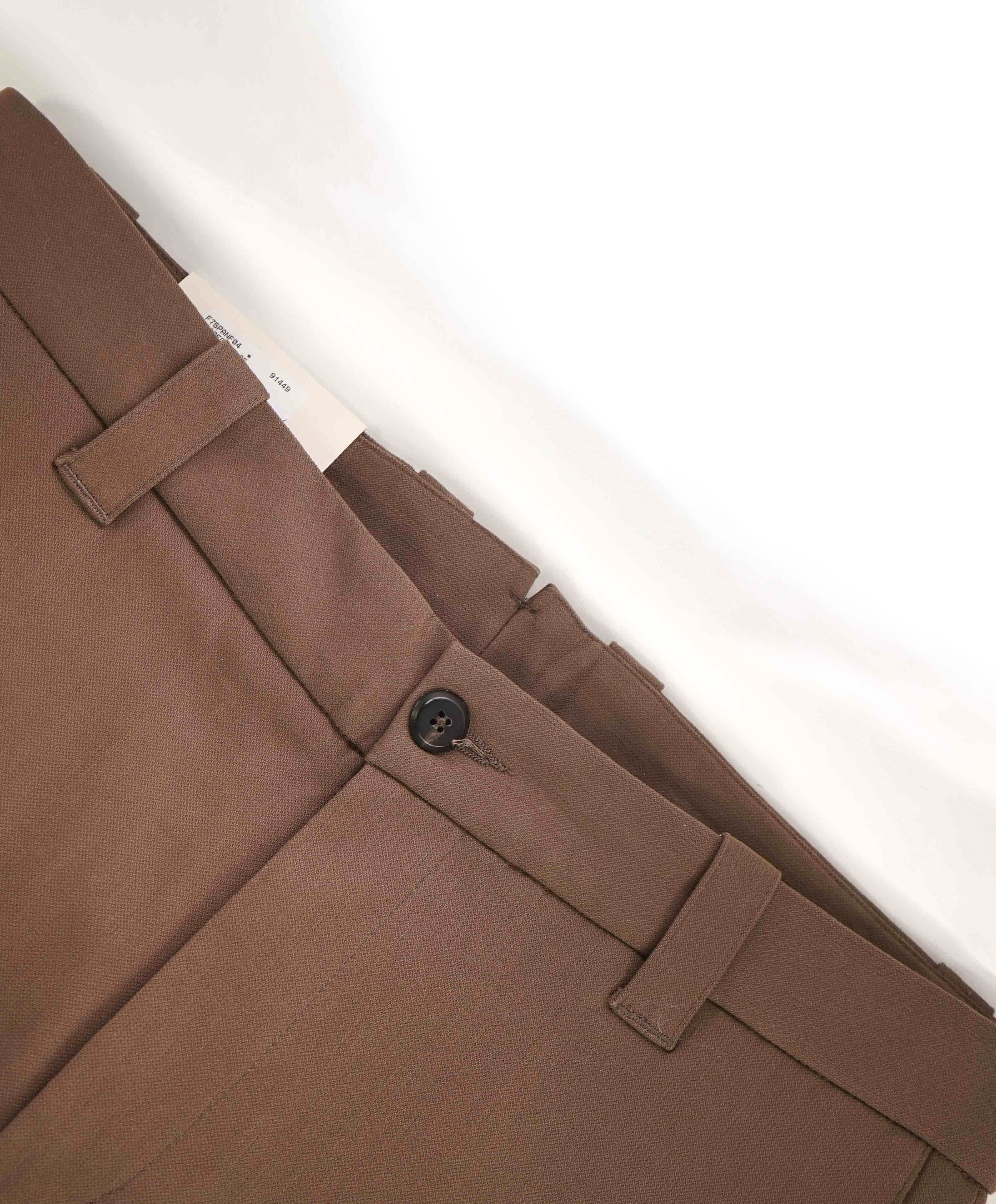 $695 ELEVENTY - Cotton PERFORMANCE Cuffed Brown Patch Pocket Pants- 33W