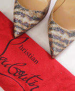 $945 CHRISTIAN LOUBOUTIN - "Pigalle Follies" Glitter Sirene 120 Heels Pumps - 36.5