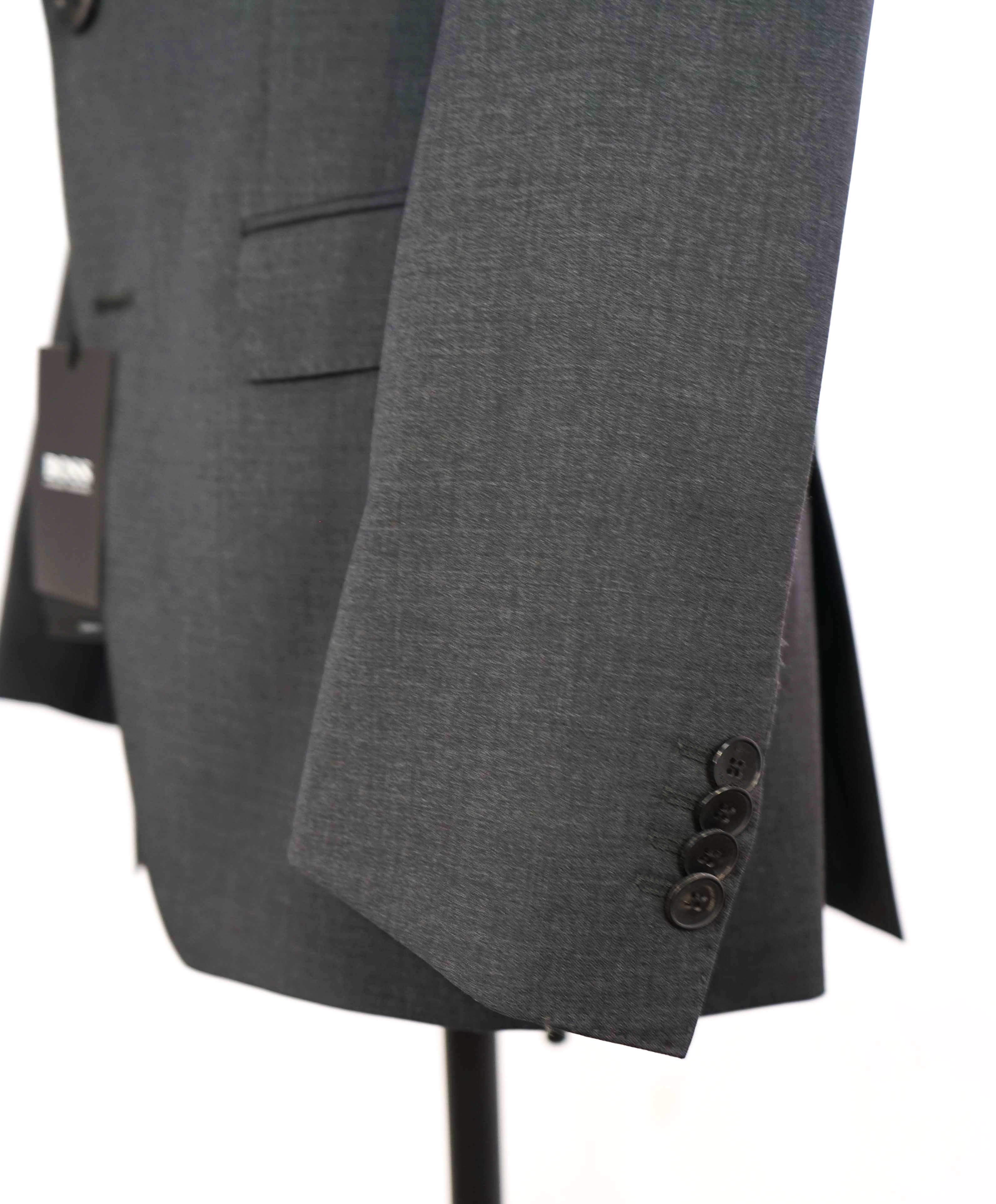 HUGO BOSS - "SLIM" Notch Lapel Charcoal Gray Suit - 40R