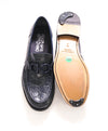 $2,200 SALVATORE FERRAGAMO - *CROCODILE SKIN* ROLO Navy Slip On Loafers - 8.5 D