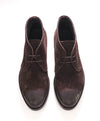 $700 CANALI - Brown Distressed Suede Lace-Up Ankle Boots  - 10 US (43 EU)