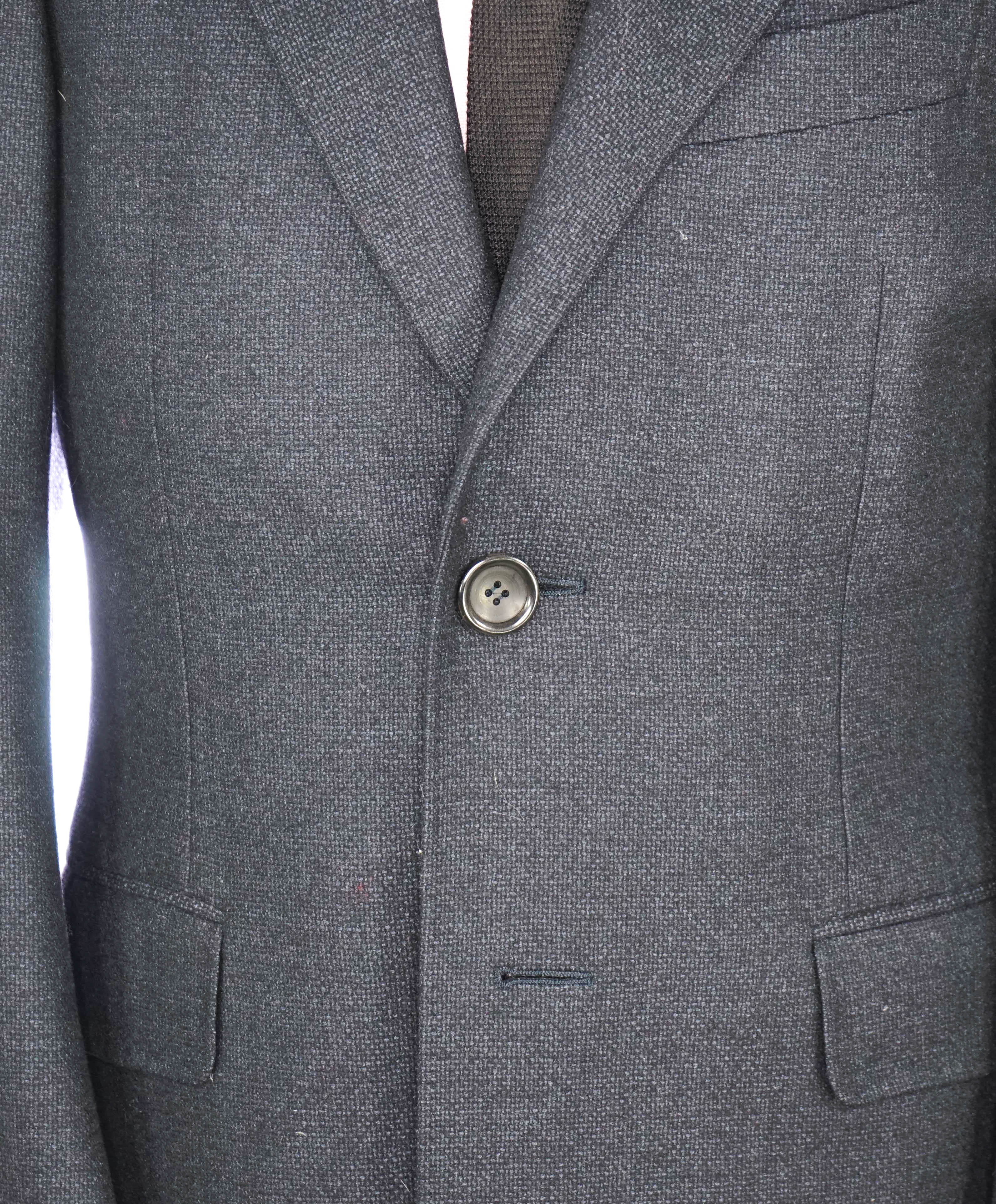 $2,395 CANALI - "KEI" Navy Wool Silk PEAK LAPEL Topcoat Coat - 36R