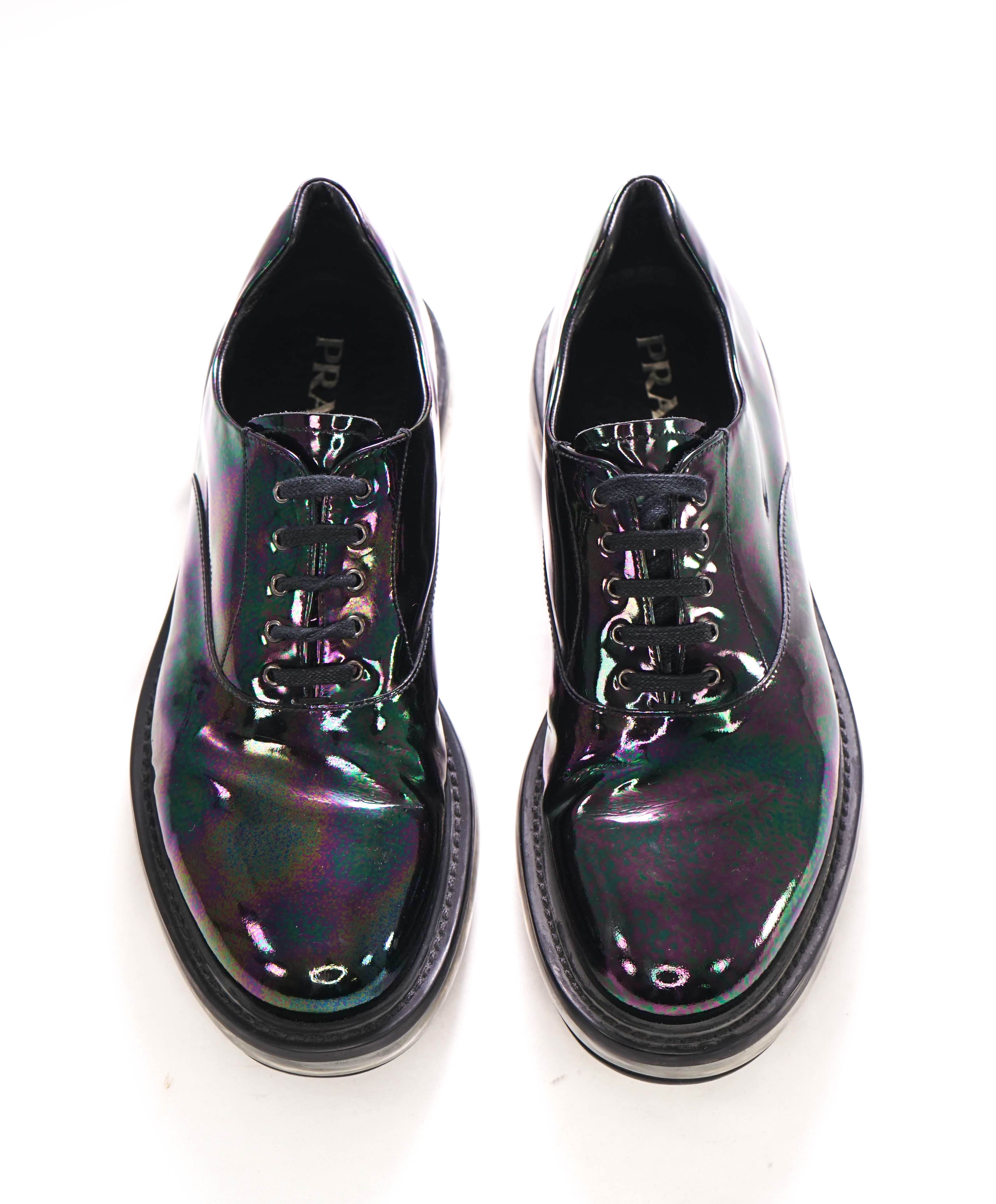 $1,050 PRADA - Black/Multi-Color Lug Sole Air levitate Oxfords Sneaker - 9.5 US (8.5 Prada)