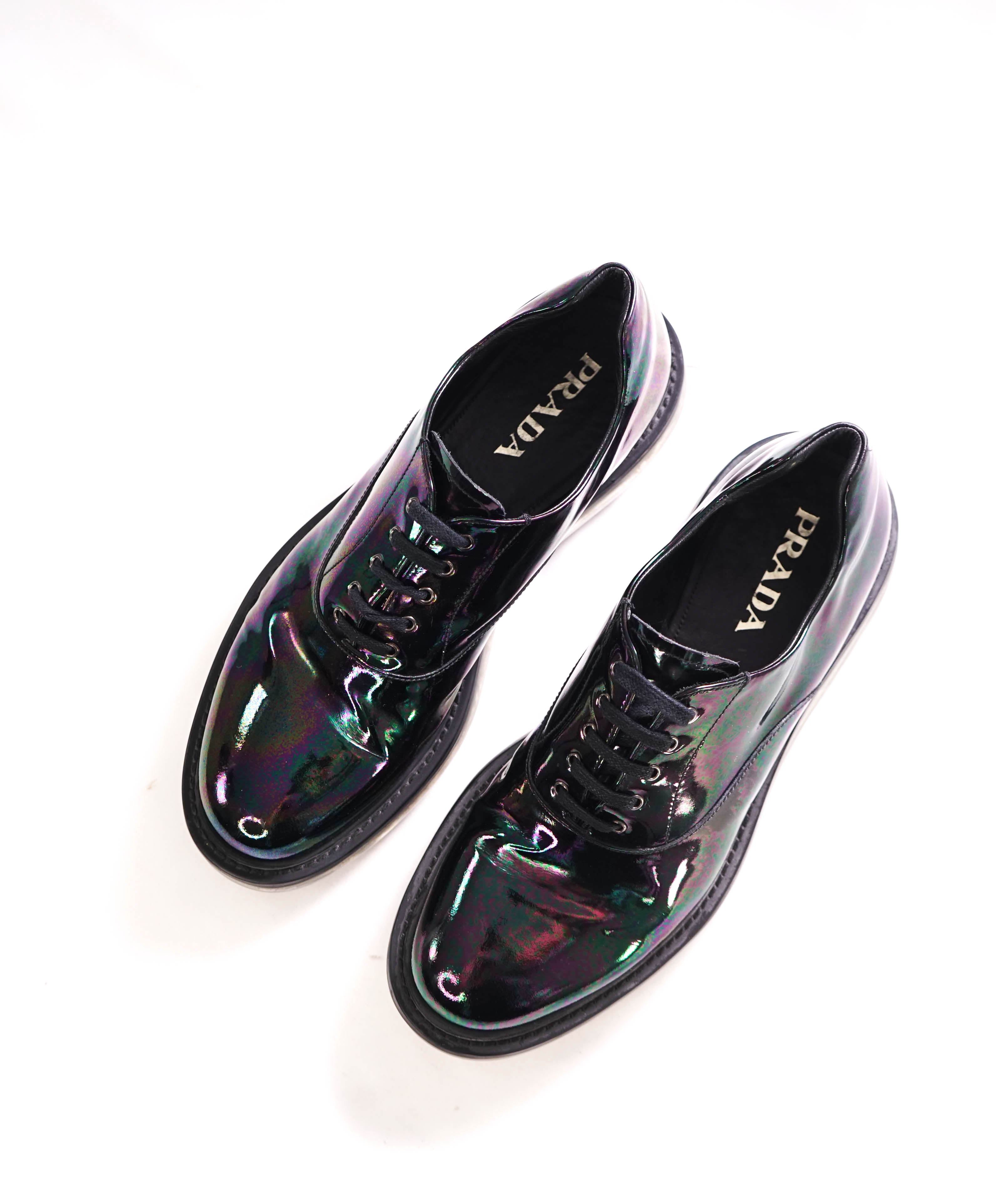 $1,050 PRADA - Black/Multi-Color Lug Sole Air levitate Oxfords Sneaker - 9.5 US (8.5 Prada)