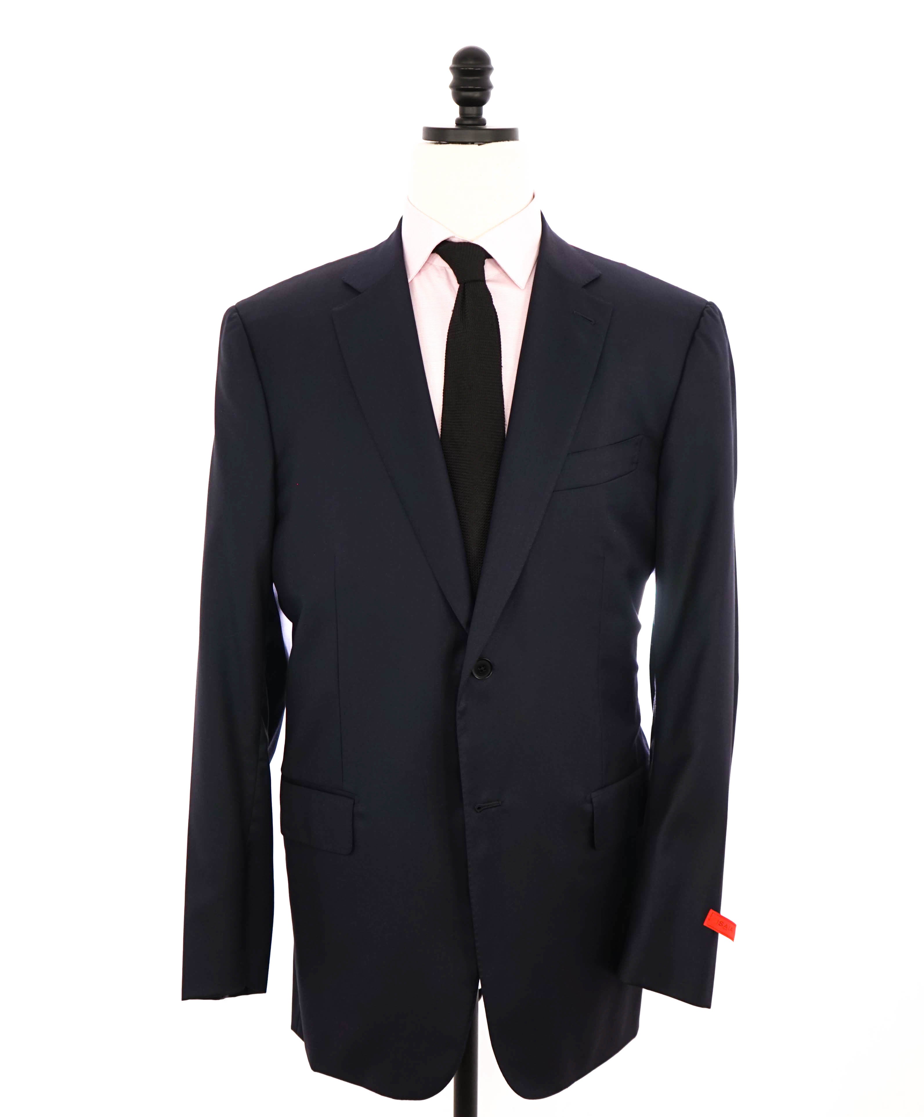 $2,995 ISAIA - "AQUASPIDER S" Super 160's Navy Blue Blazer - 48L