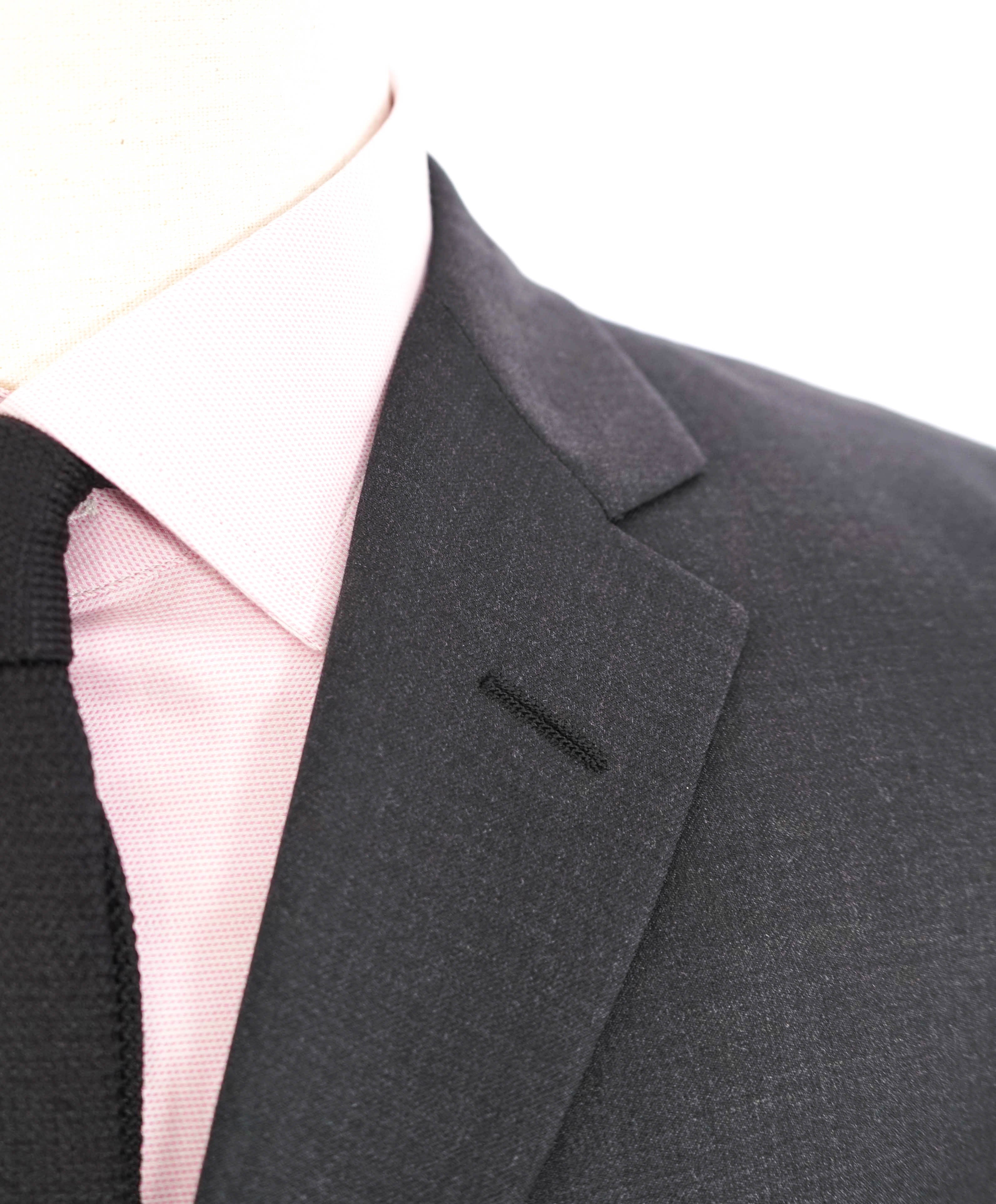 HICKEY FREEMAN - Solid Charcoal "Milburn ii" Notch Lapel Suit - 42L