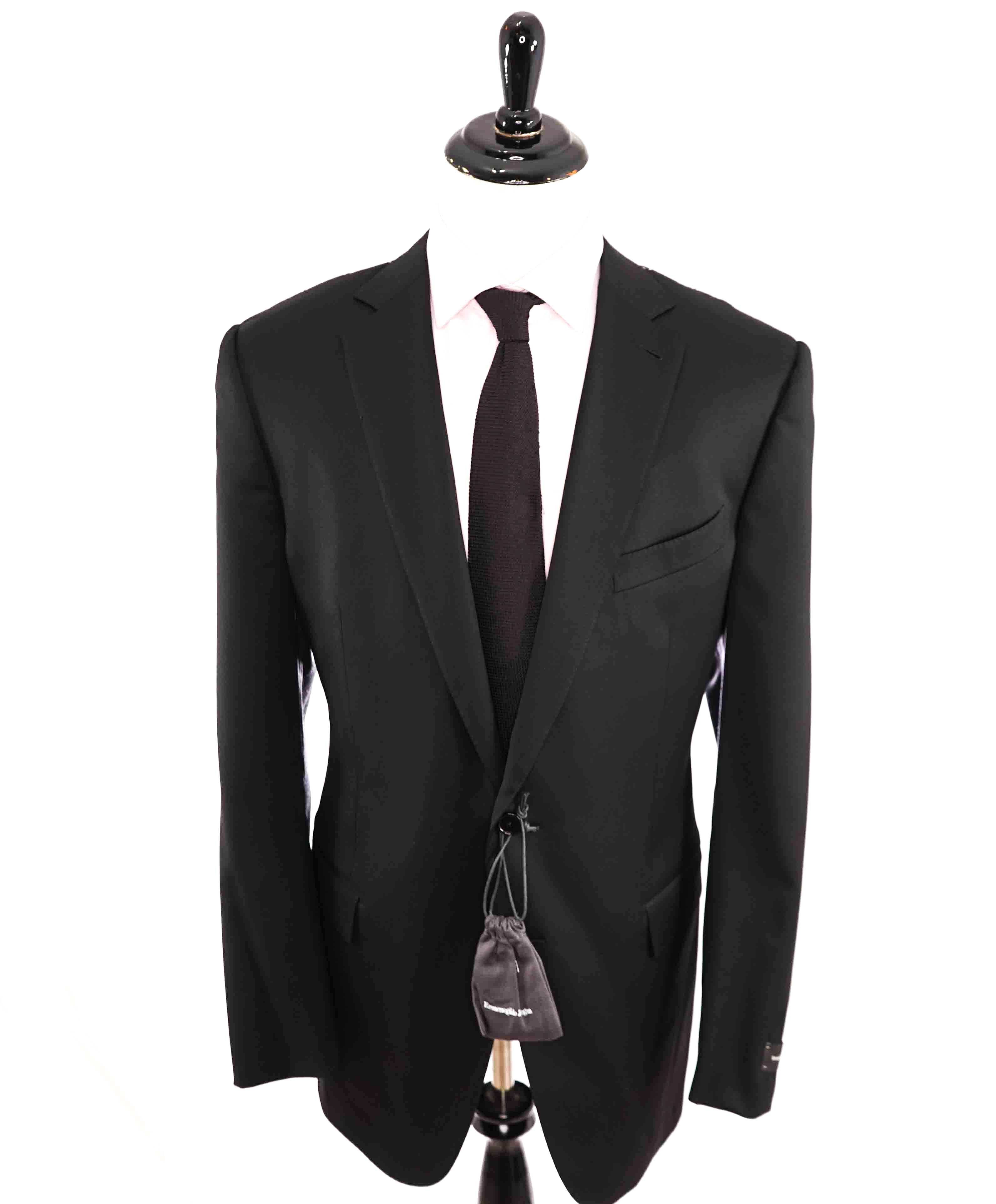 $3,000 ERMENEGILDO ZEGNA - Black “Microsphere” Suit - 48L