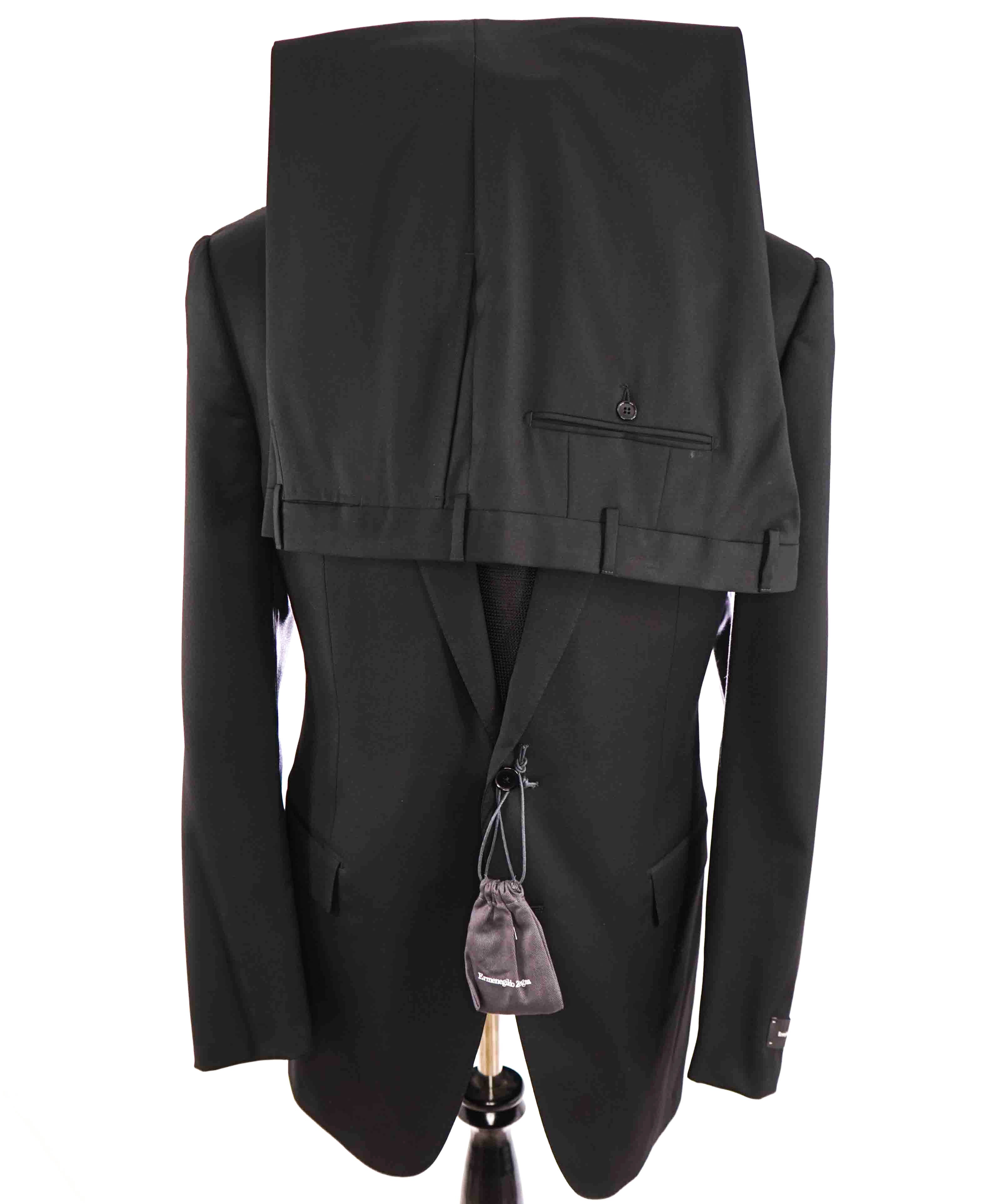 $3,000 ERMENEGILDO ZEGNA - Black “Microsphere” Suit - 48L