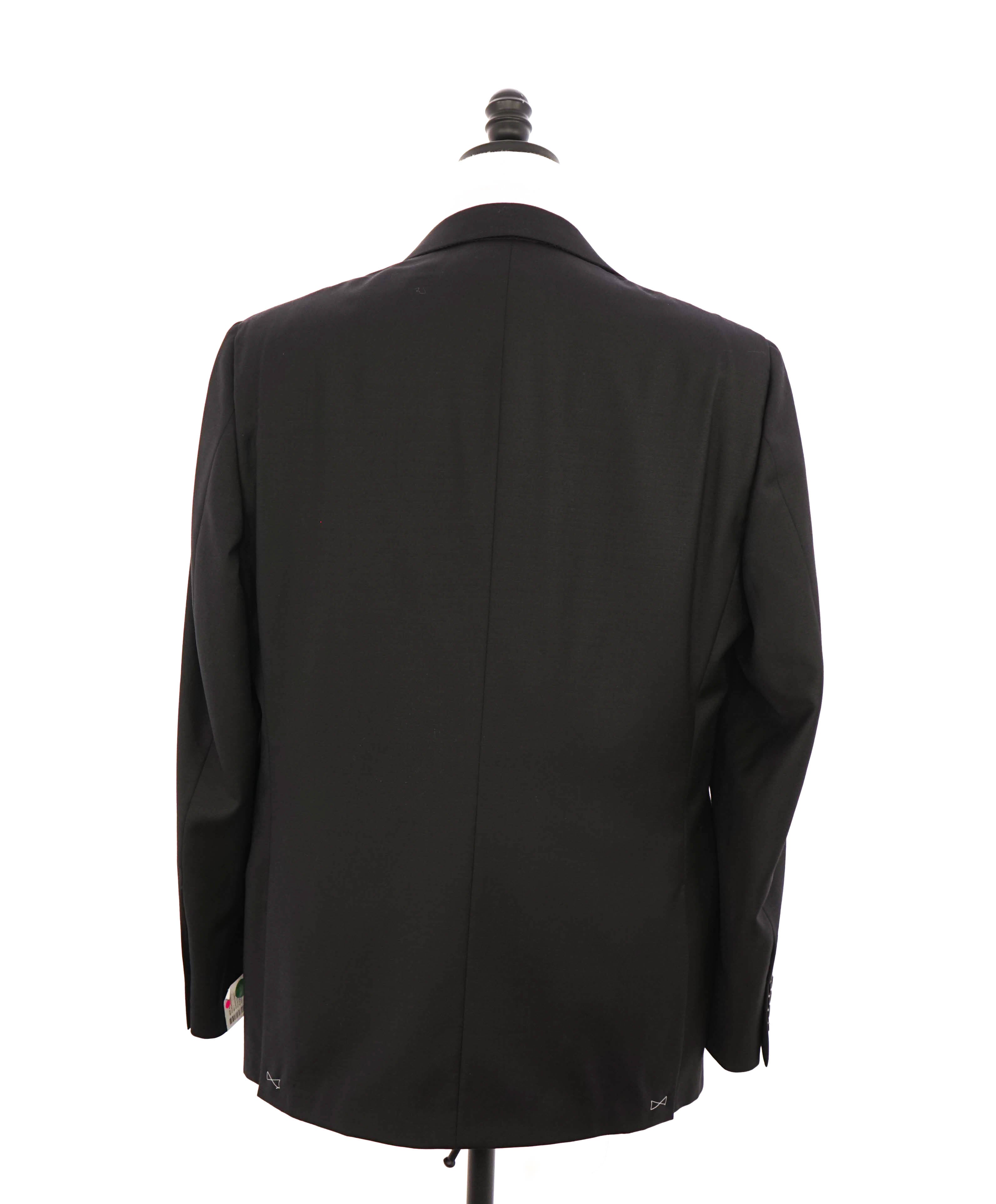 HICKEY FREEMAN - Solid Black "Milburn ii" Notch Lapel Suit - 42R 37W