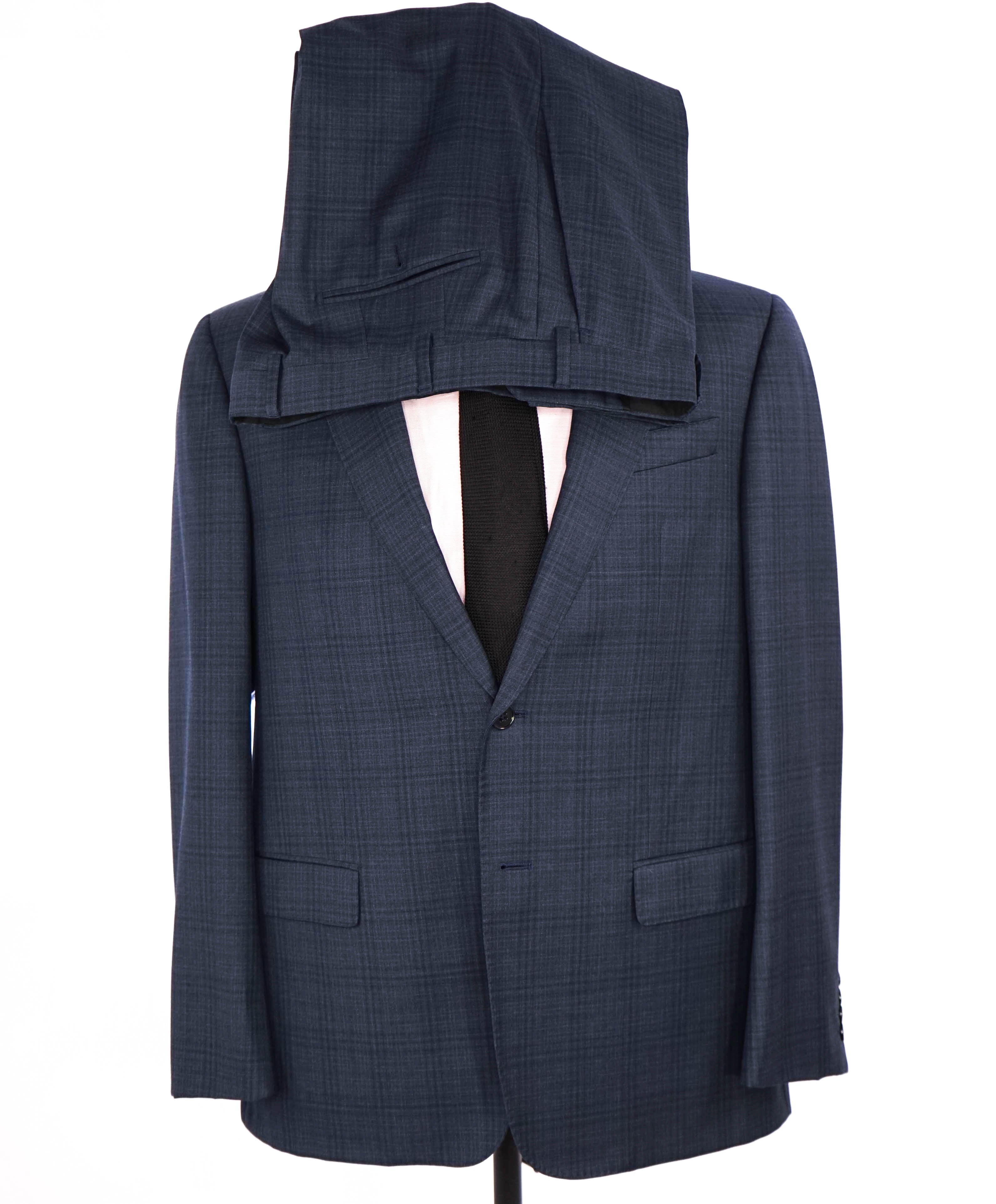 $1,995 EMPORIO ARMANI - Super 130's  “G LINE” Blue Check Suit - 44R