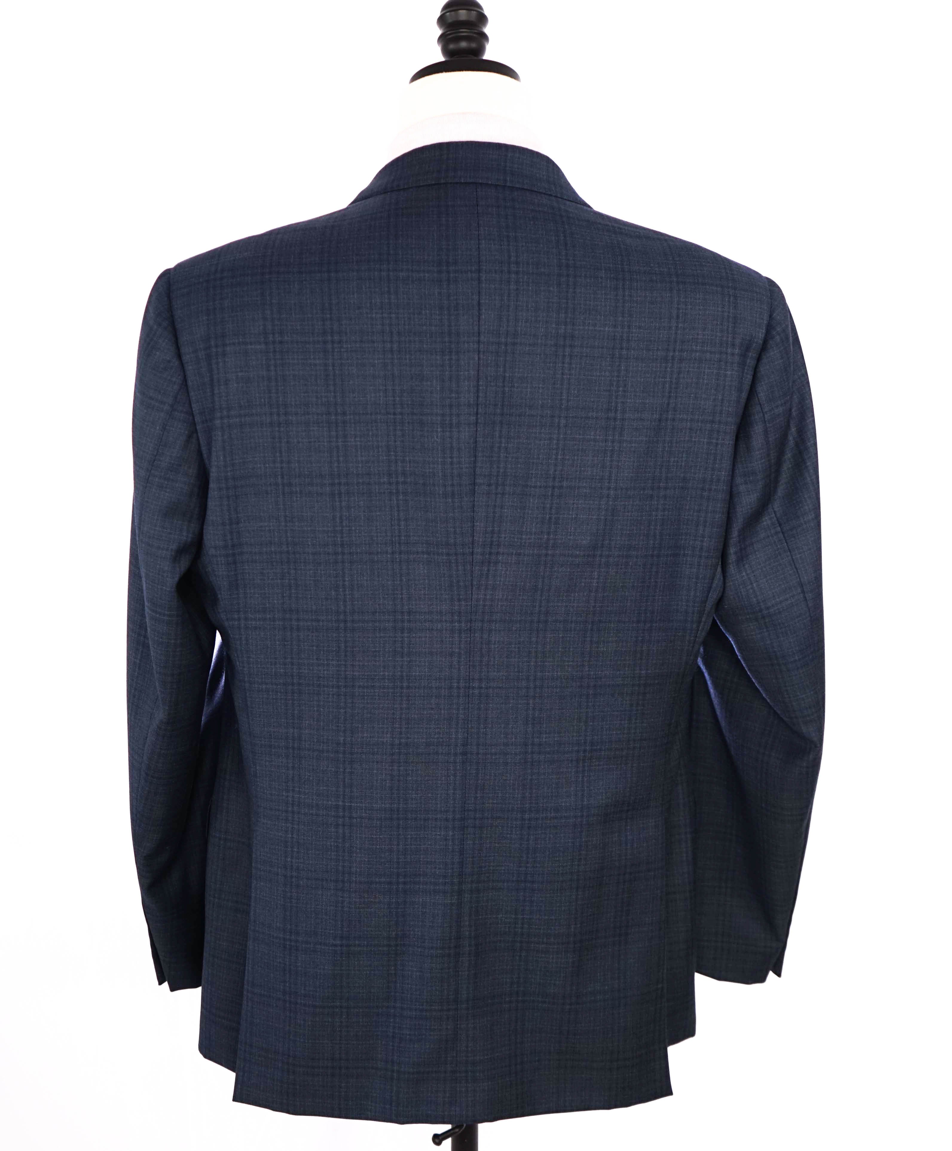 $1,995 EMPORIO ARMANI - Super 130's  “G LINE” Blue Check Suit - 44R