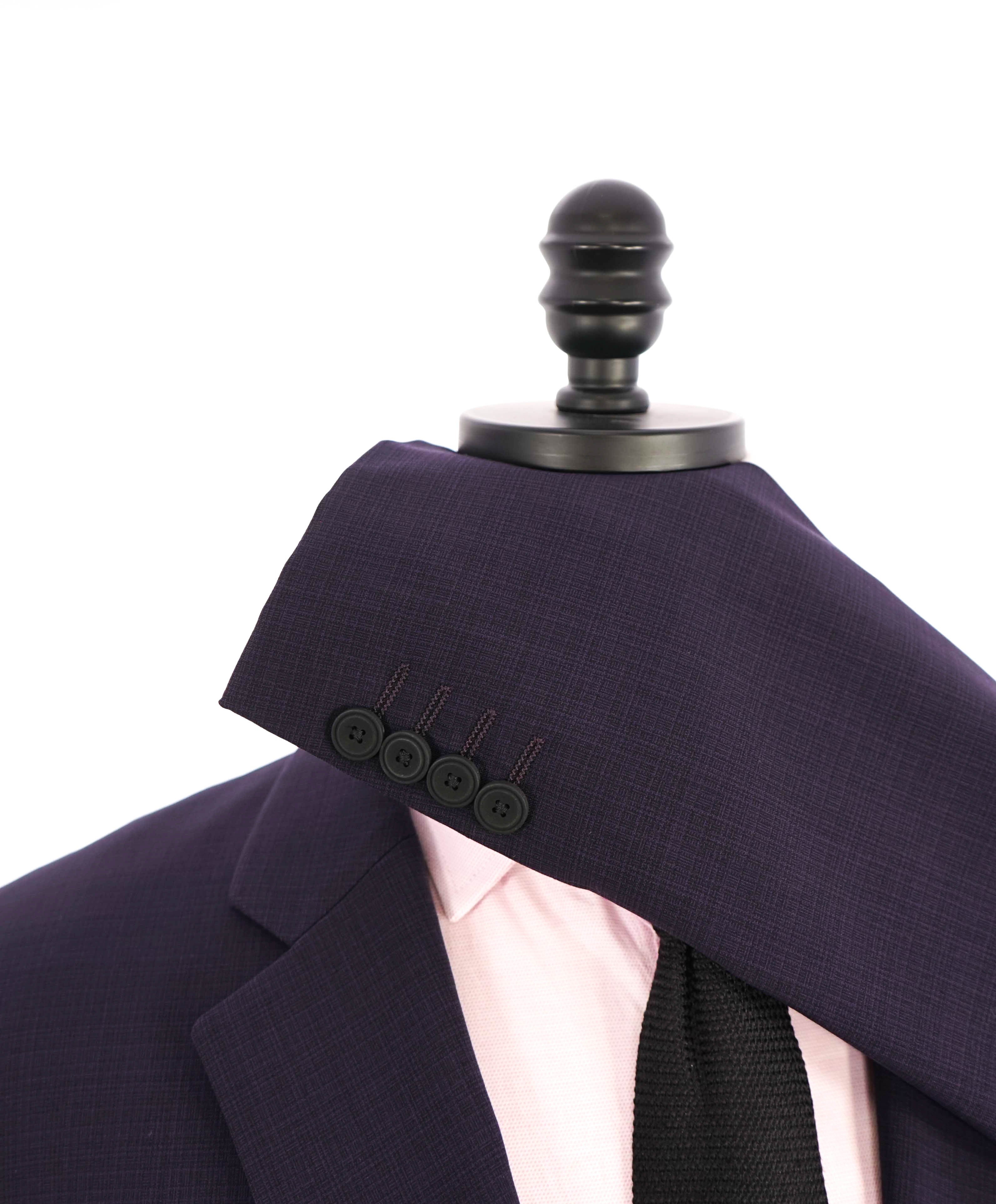 $1,595 EMPORIO ARMANI- Purple *G lIne Deco* TRAVEL ESSENTIAL PACKABLE Blazer - 42R