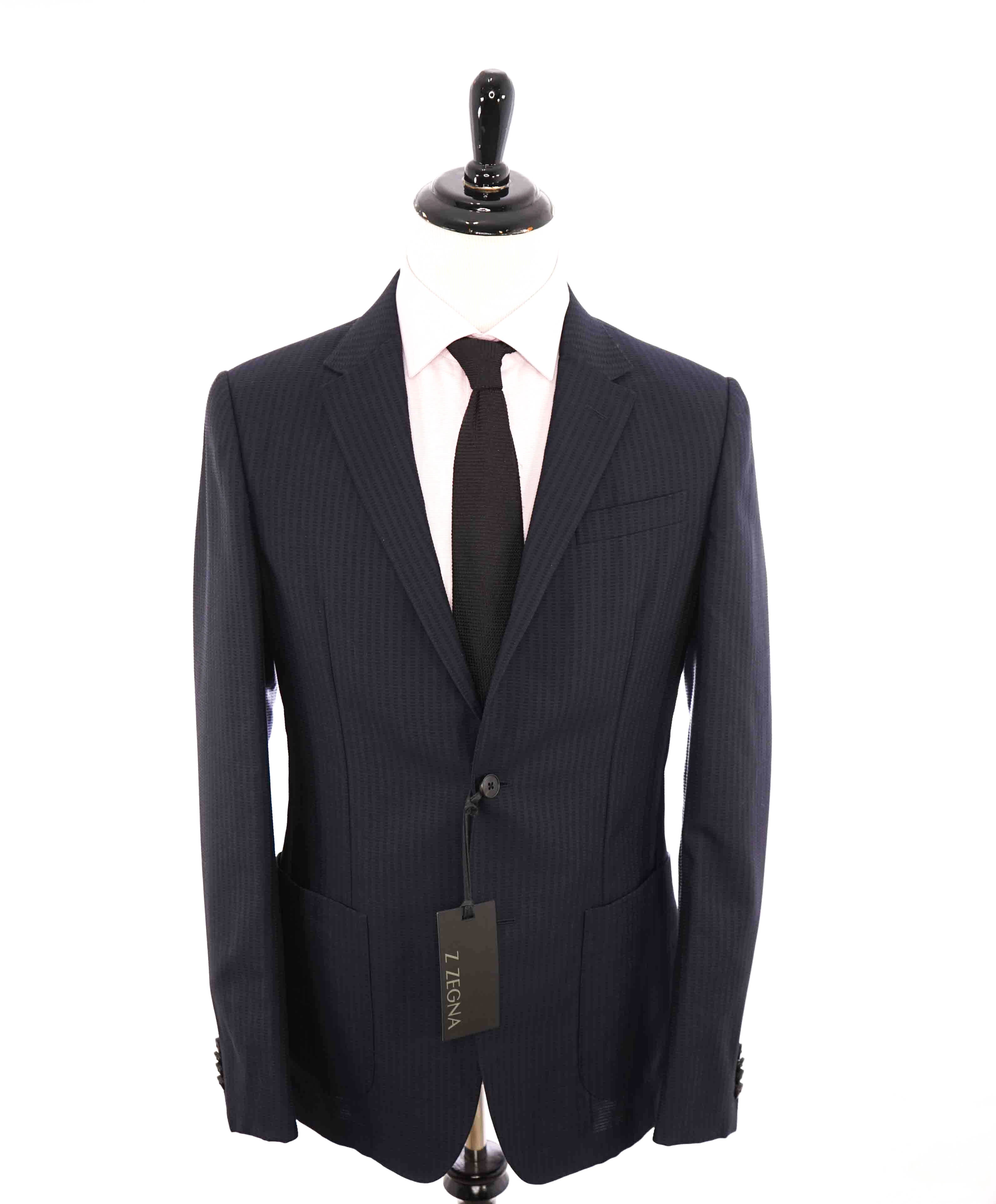 $1,095 Z ZEGNA - *WOOL/COTTON* Perforated  Light Summer Blazer - 40L