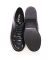 $1,150 PRADA - Black Brushed Polished Leather Derby Lace-Ups - 9.5 US (8.5 Prada)