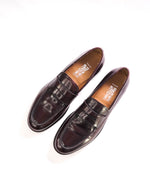 SALVATORE FERRAGAMO - "TRAMEZZA" Cherry Shell Cordovan Classic Penny Loafers - 11.5 B