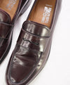 SALVATORE FERRAGAMO - "TRAMEZZA" Cherry Shell Cordovan Classic Penny Loafers - 11.5 B