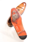 $1,295 SANTONI - "Fatte A Mano" Neutral Patina Texture Hand Made Oxford - 13 US (12 Santoni)