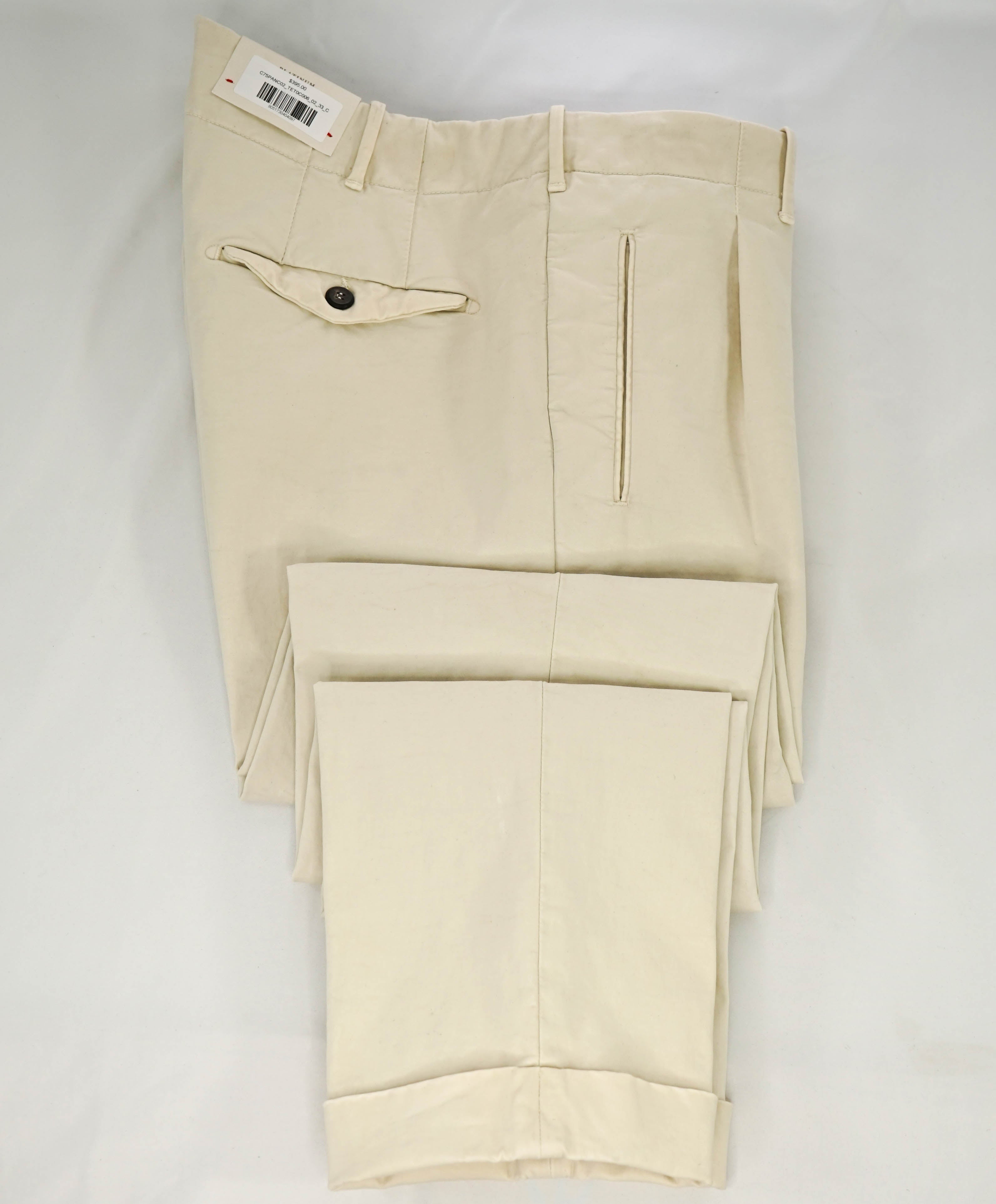 ELEVENTY - BEIGE / SAND Cotton/Elastane Chino Casual/Slim Pants- 33W