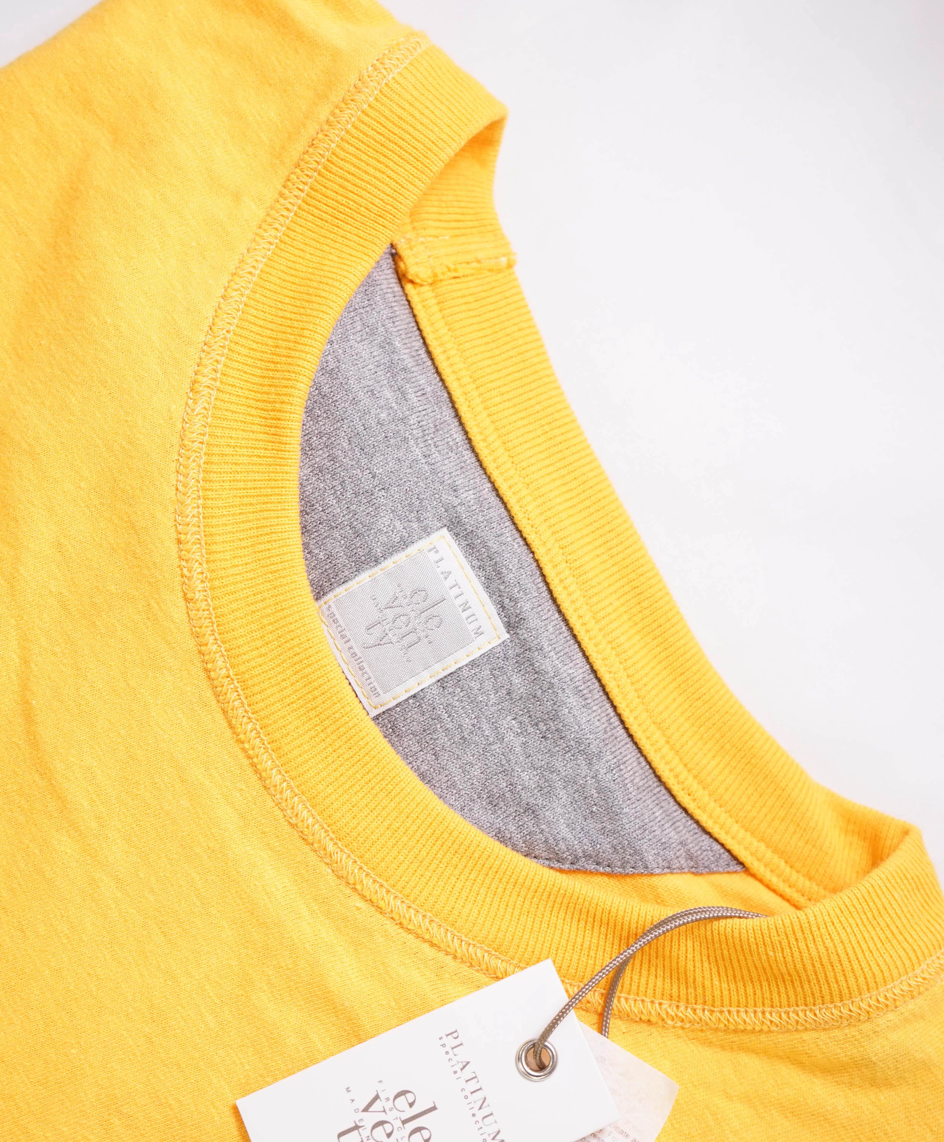 $225 ELEVENTY - Cotton Yellow Short SleeveGraphic T-Shirt - M