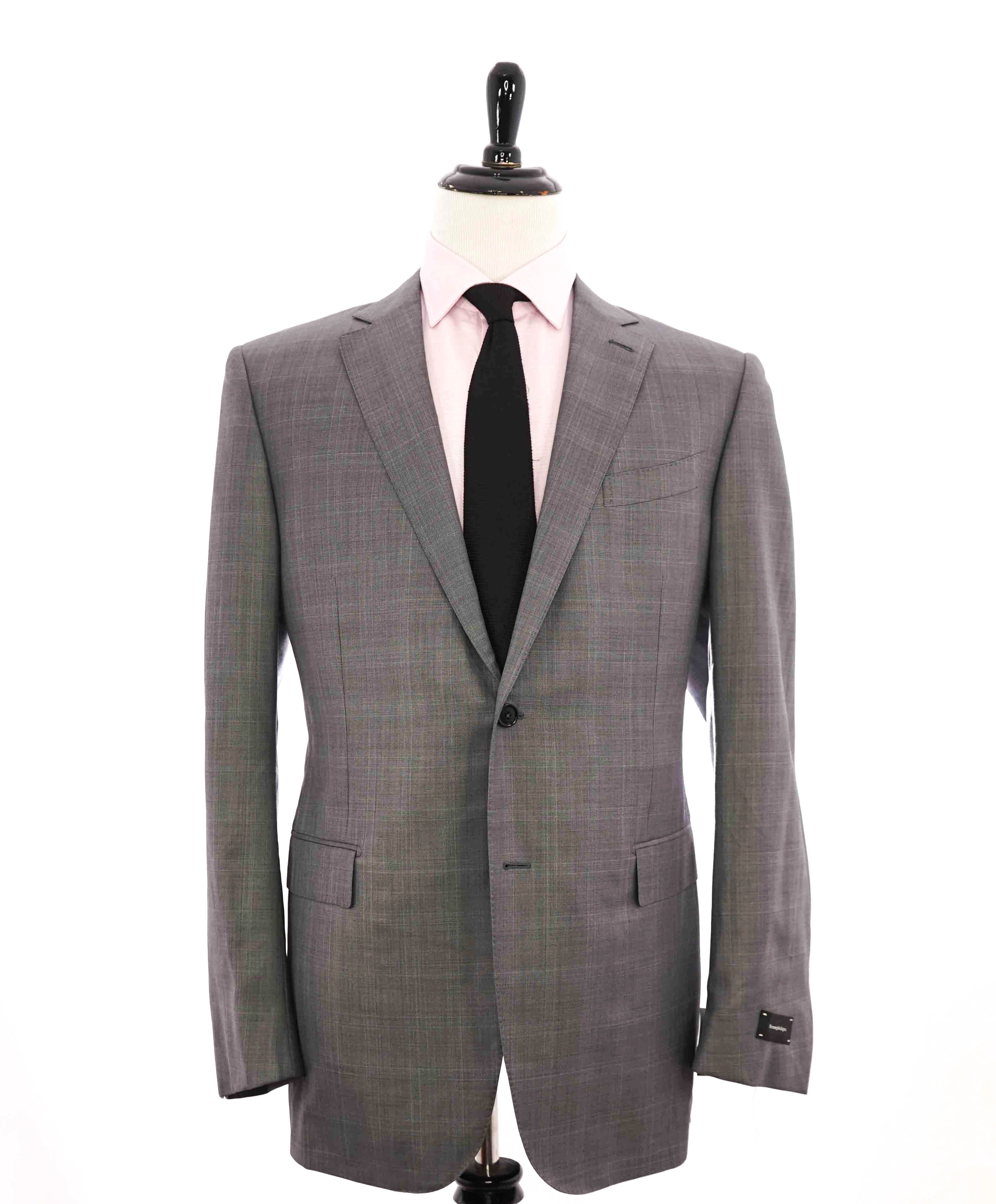 $3,290 ERMENEGILDO ZEGNA- “TORFEO 600” Gray Silk Blazer- 46L